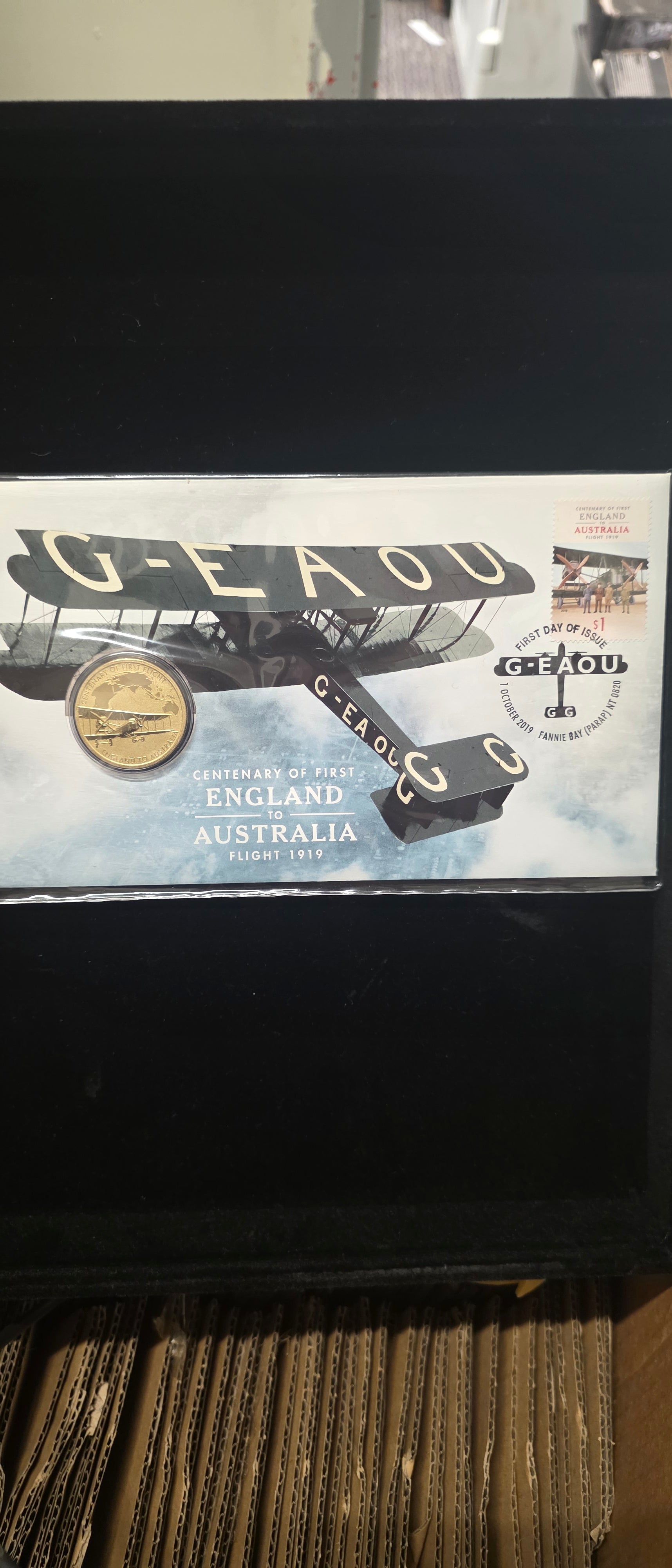 #040 Centenary of First England–Australia Flight 1919 $1 Coin & Stamp PNC (Limited to 7,000)