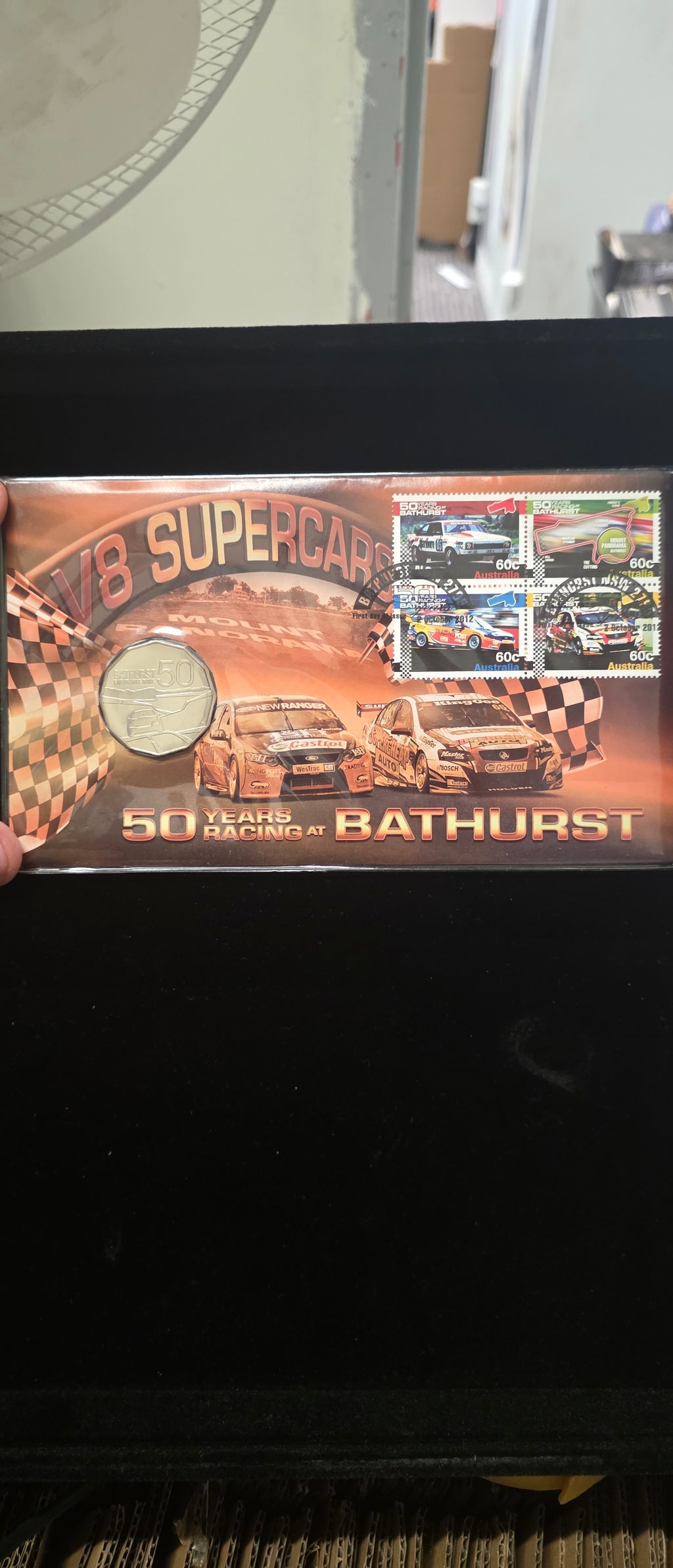 #044 V8 Supercars 50 Years Bathurst 2012 Coin & Stamp Pack – Limited Edition #07655/15000