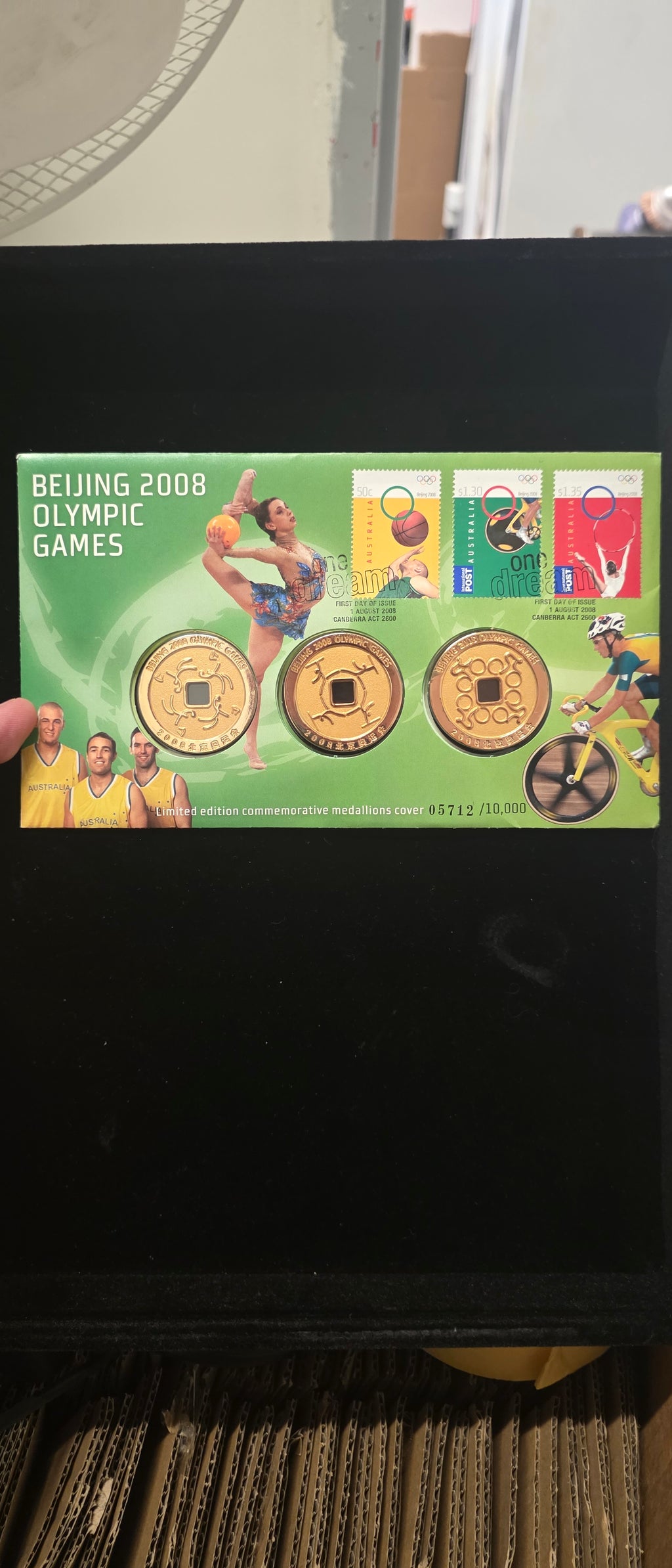 #047 Beijing 2008 Olympics Australia Post Limited Edition Medallion Cover (#5712/10,000)
