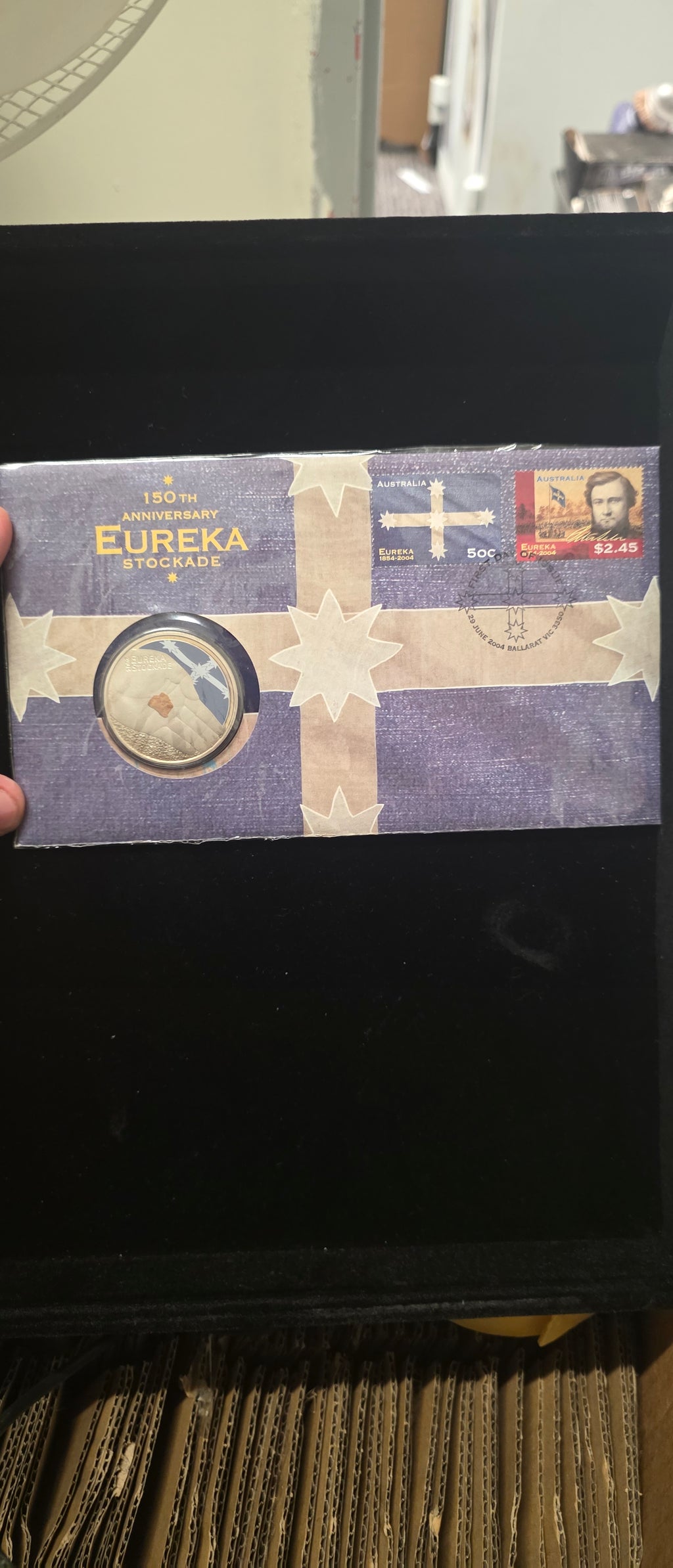 #049 2004 Australia 150th Anniversary Eureka Stockade Postal & Coin Pack (RAM 50c)