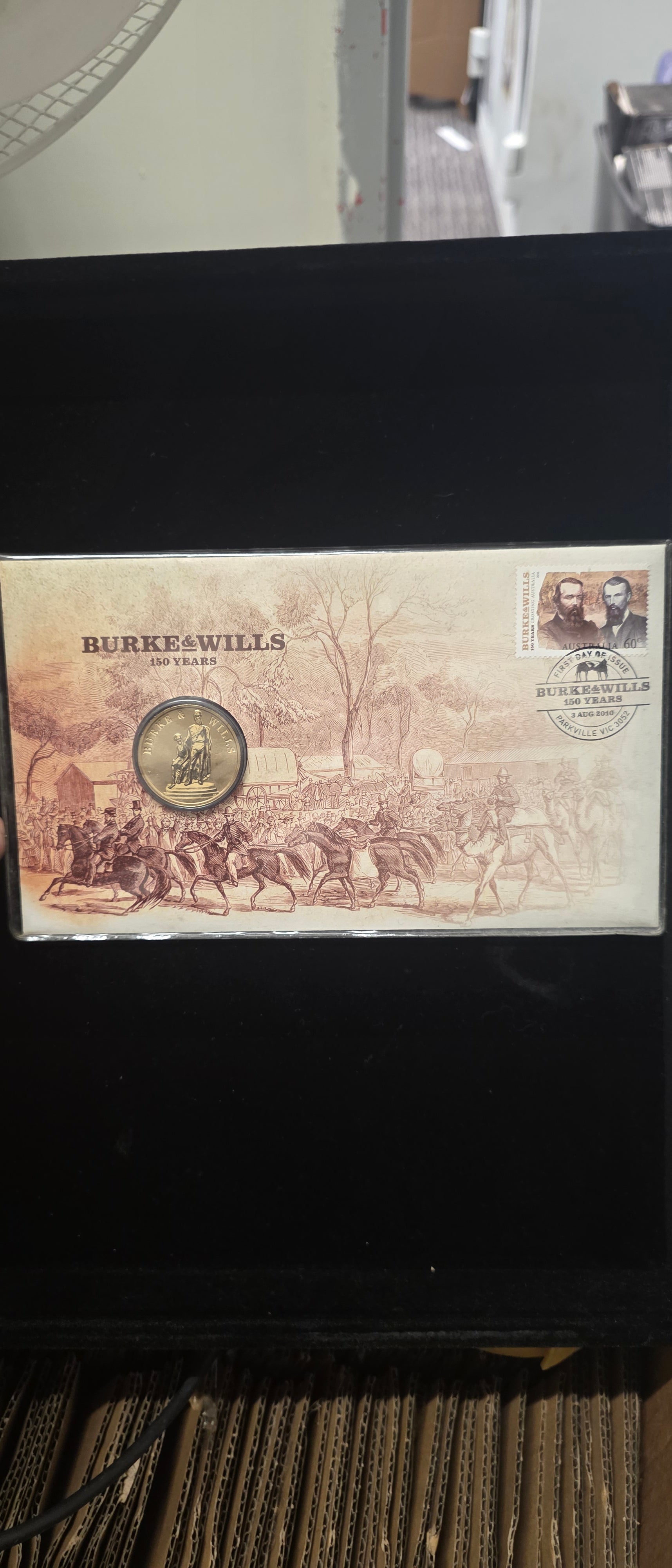 #059 Burke & Wills 150 Years 2010 PNC – Australian $1 Coin & Stamp Cover