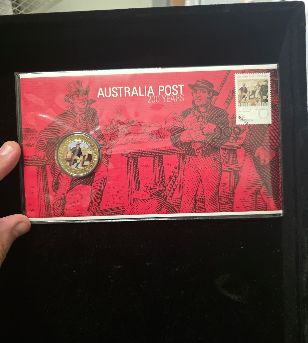 #101 Australia Post 200 Years PNC – 2009 $1 Coin & Stamp Collectible