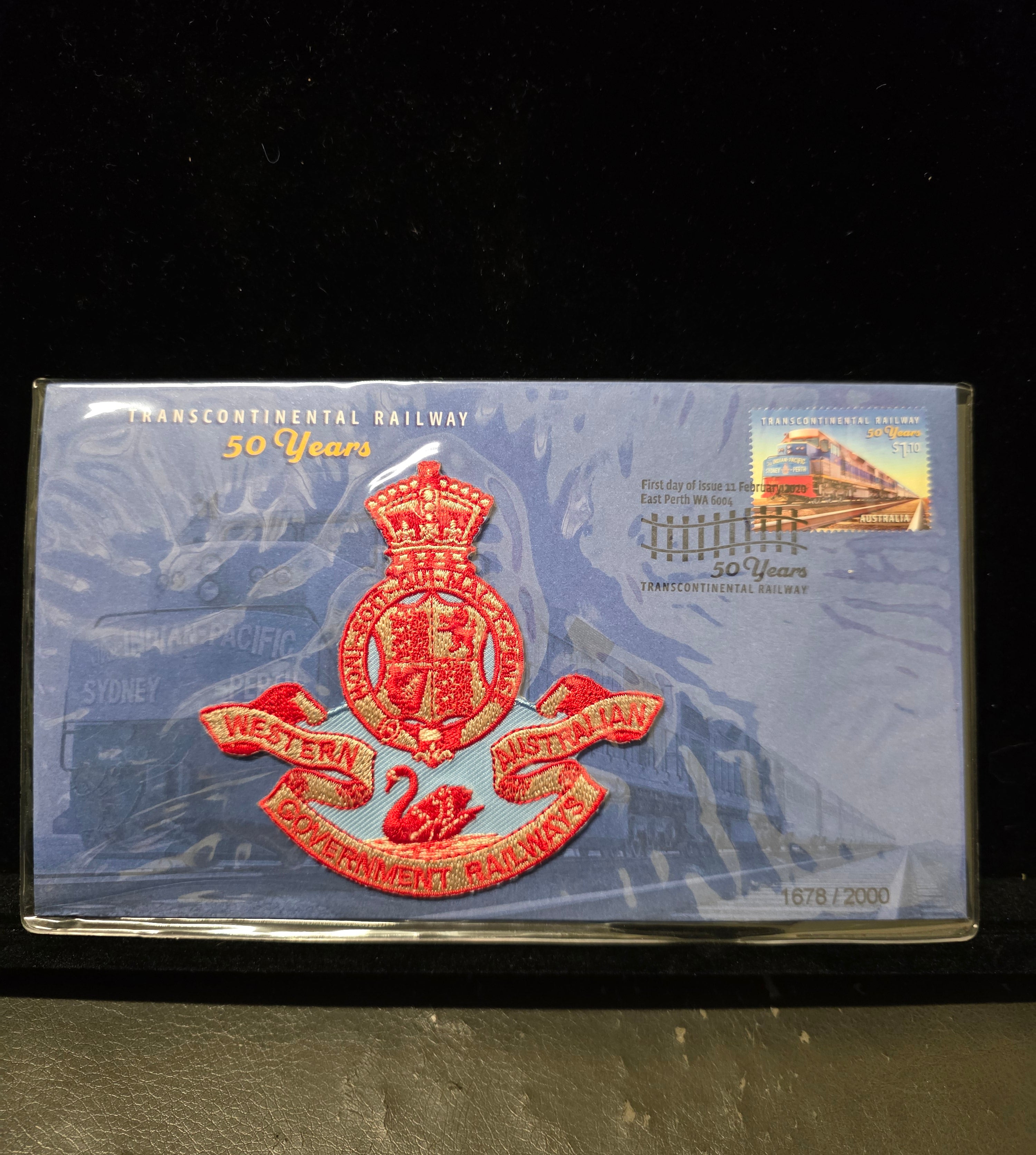#152 Transcontinental Railway 50 Years Limited Edition Australia Post Pack (#1678/2000)