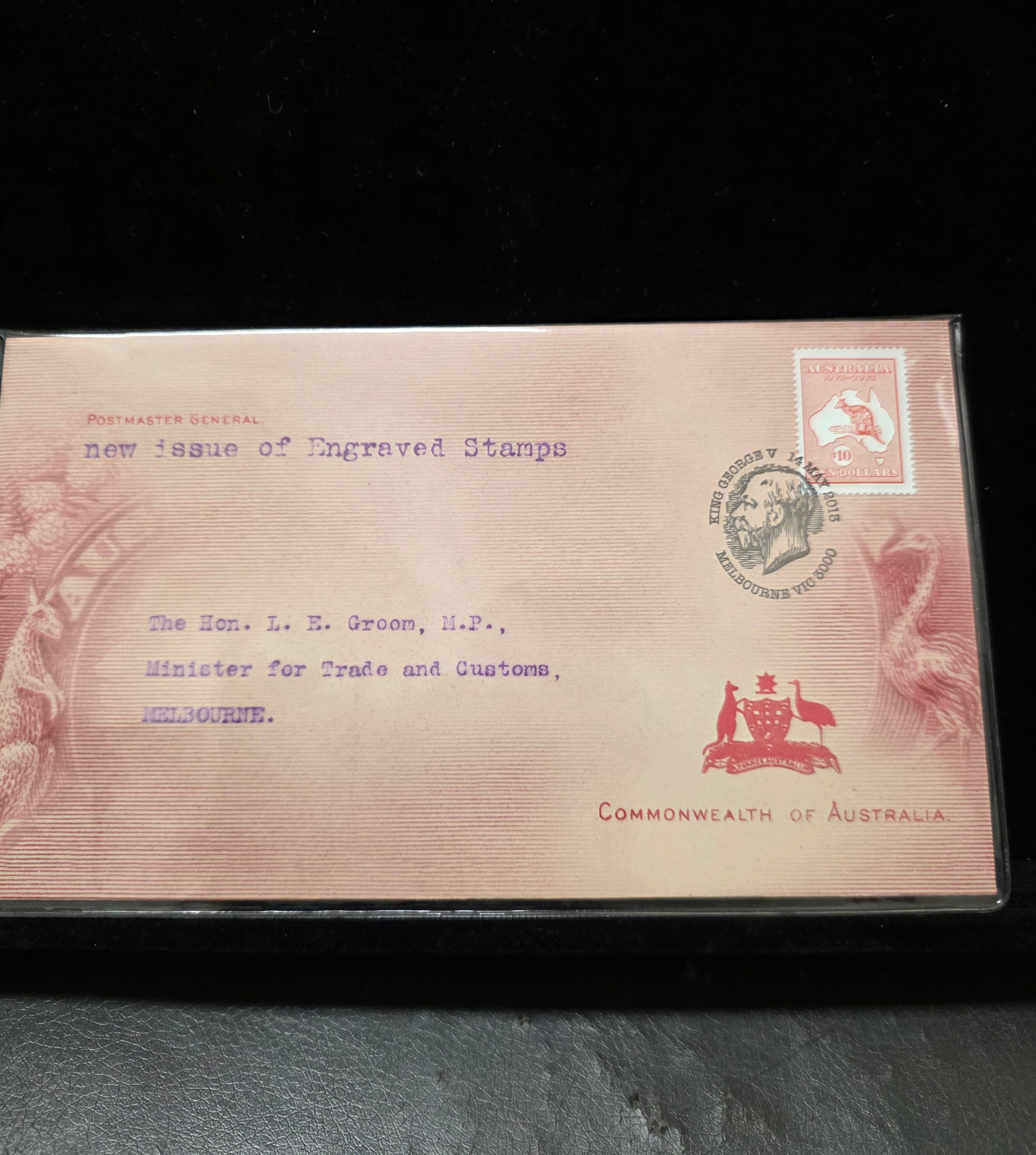 #161 “2013 Centenary of Kangaroo Stamps – ‘New Issue of Engraved Stamps’ Limited Edition Souvenir (4012/5000)”