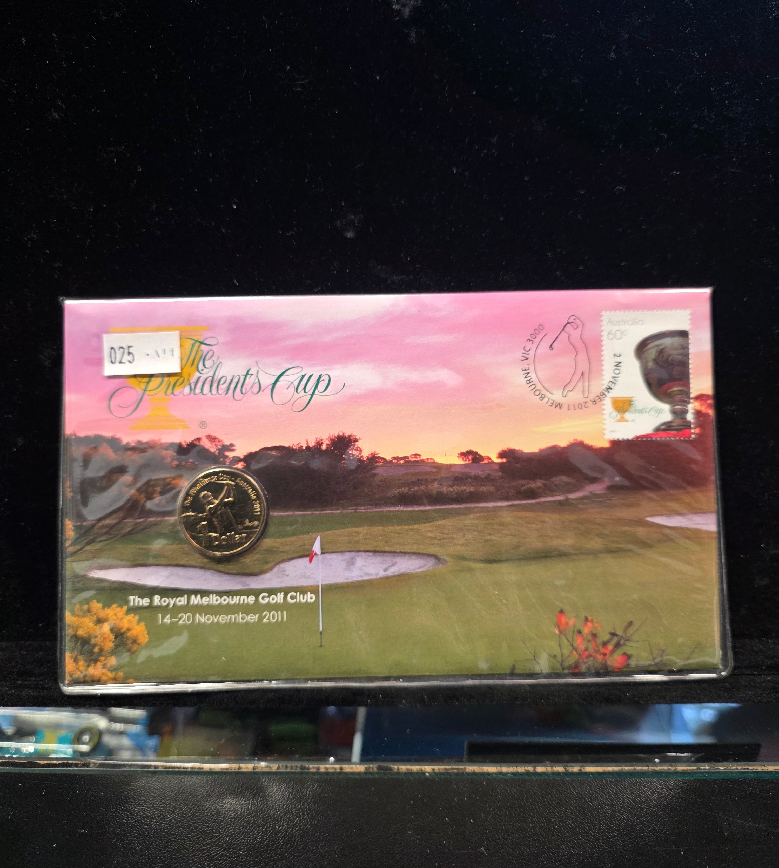 #025 2011 Presidents Cup Royal Melbourne Golf Club Stamp & Coin Cover (Australia Post)