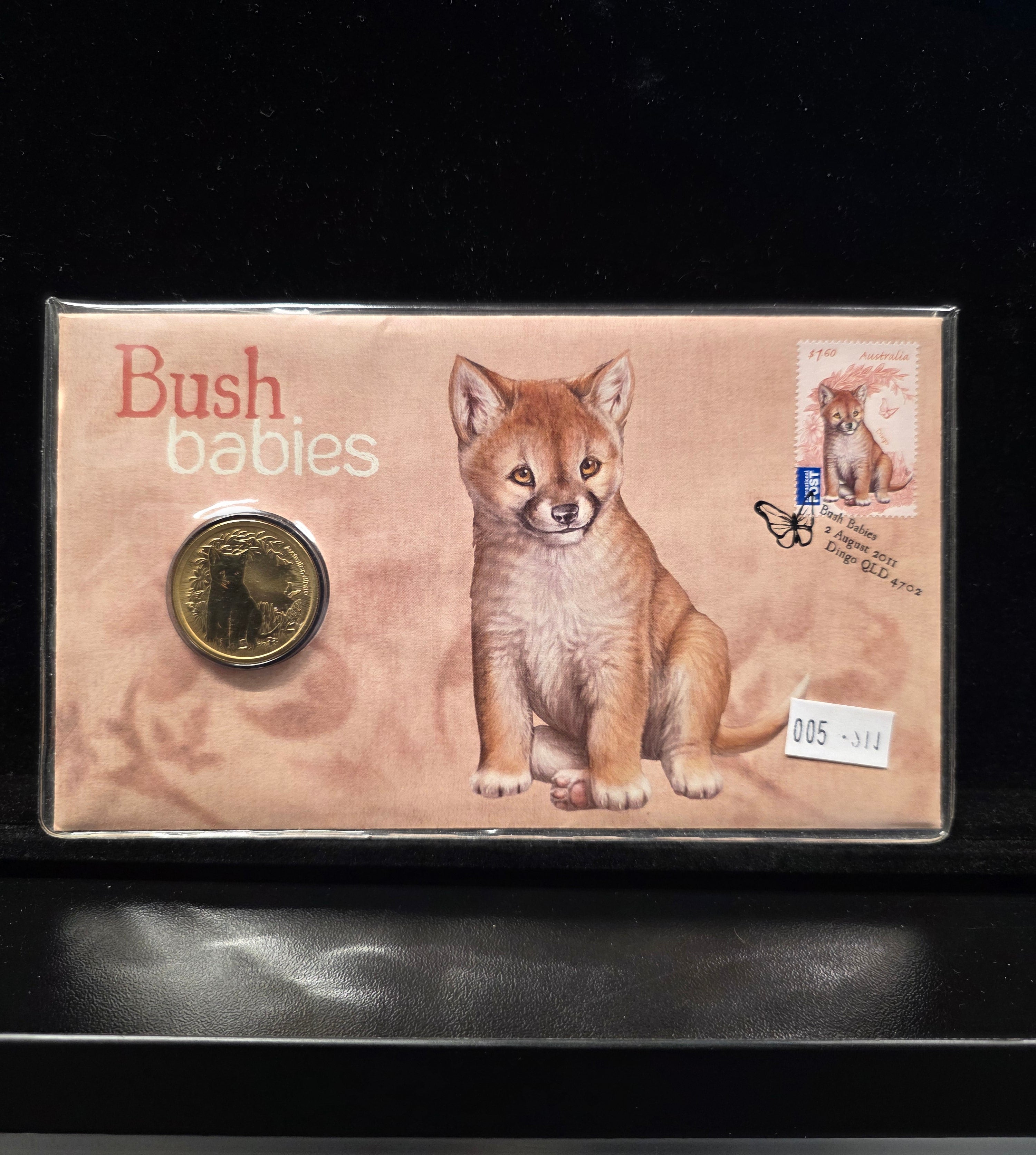 #005 2011 Australia Post “Bush Babies – Dingo” PNC with $1 Coin & Stamp (Issue 9)