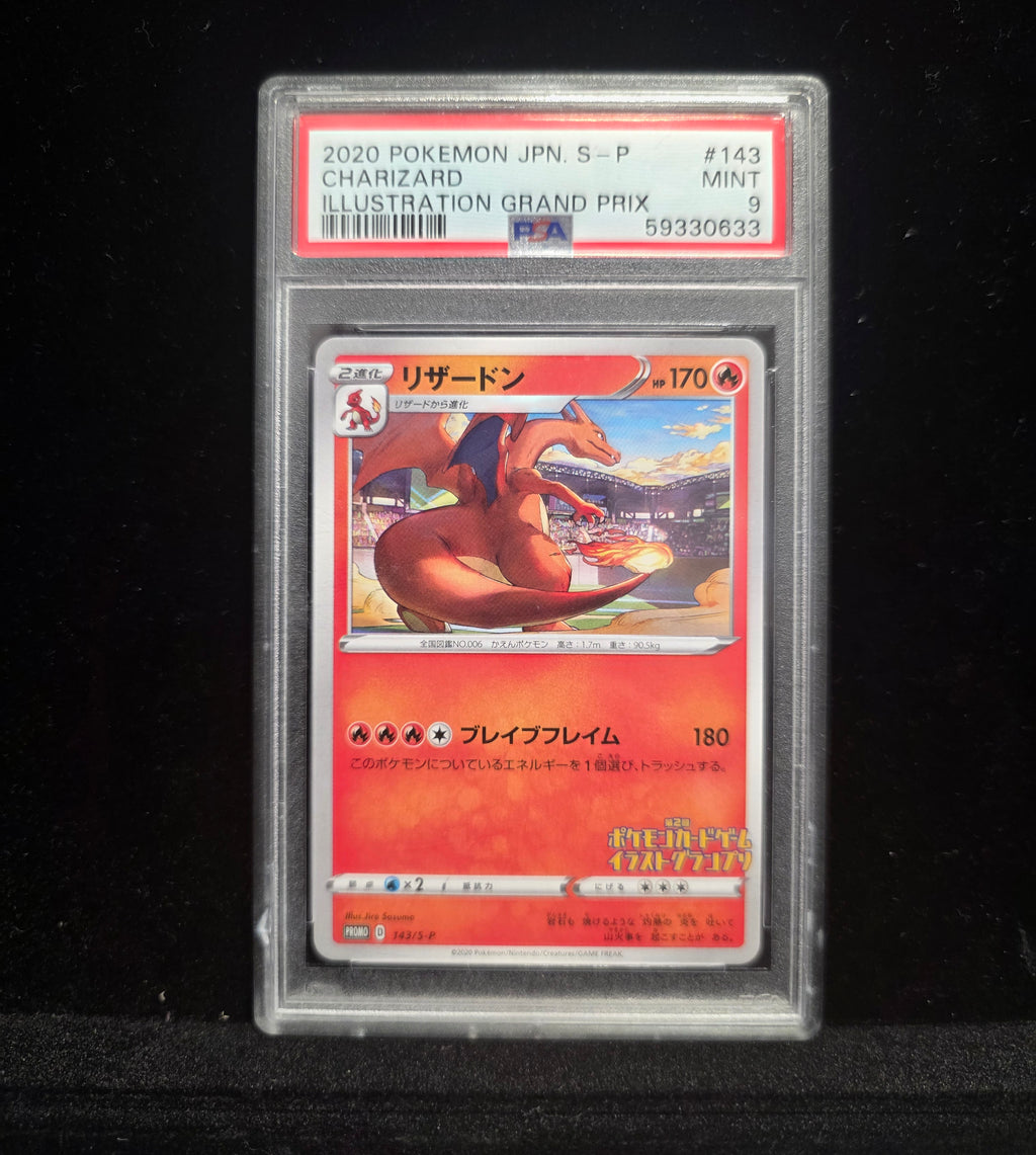 #Pk006 PSA 9 Charizard Illustration Grand Prix Promo – 2020 Japanese S‑P #143