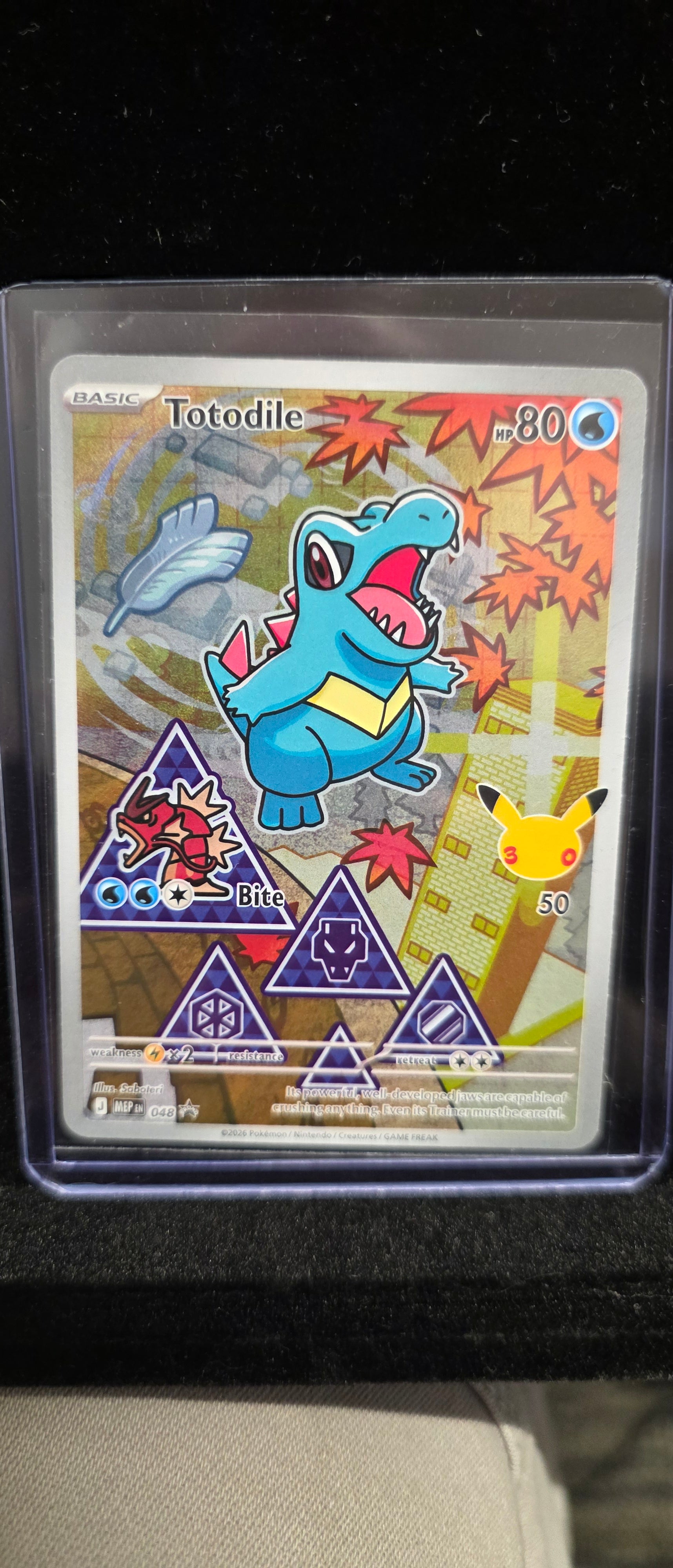 #Pk014 Totodile 2024 Pokémon 30th Anniversary Promo – Holo Card (MEP 048)