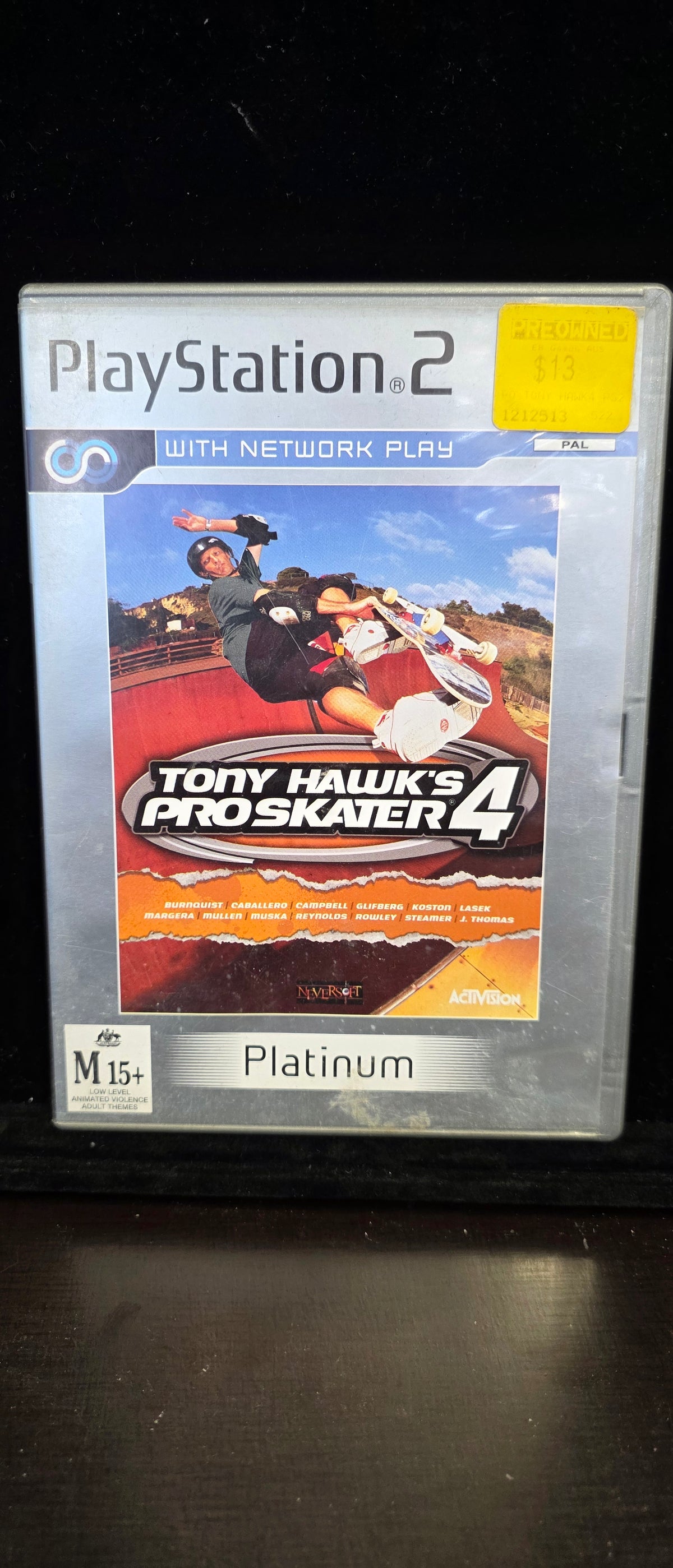 #P018 PS2 Tony Hawk’s Pro Skater 4 – Platinum PAL (AUS) Complete Case – PlayStation 2 Skateboarding Classic