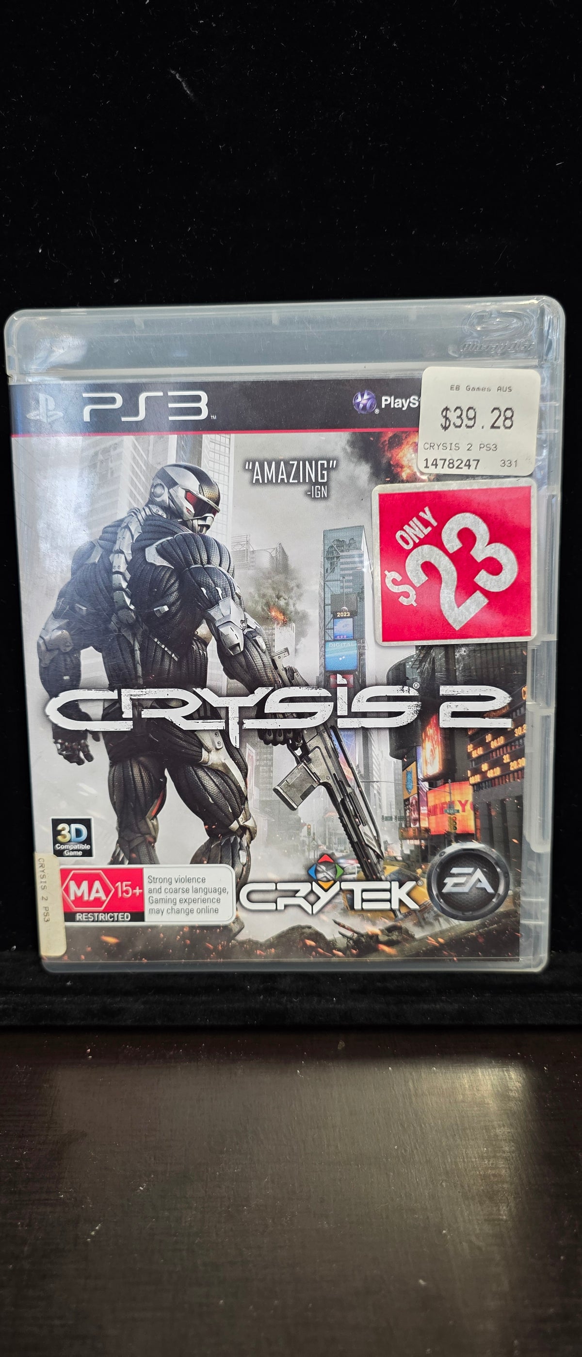 #P018 Crysis 2 – Sony PlayStation 3 PS3 Game (PAL AUS, MA15+, 3D Compatible)