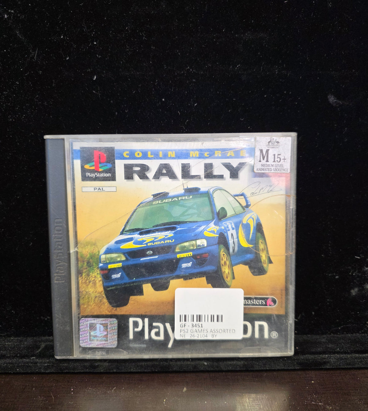 #P018 PS1 Mixed Case: Colin McRae Rally Front / Road Rash 3D Back (PAL)