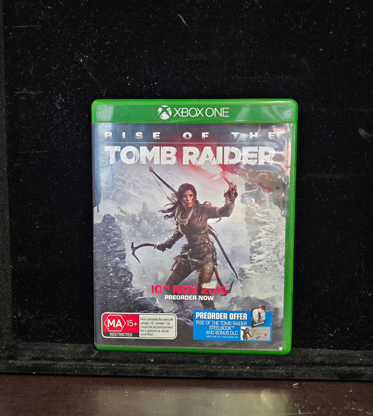 #P018 Rise of the Tomb Raider Xbox One – MA15+ AU Preorder Promo Case (Preowned)