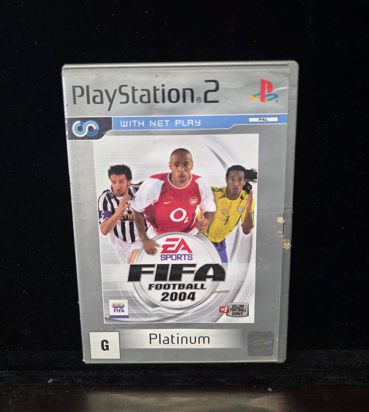 #P019 PS2 FIFA Football 2004 (Platinum, PAL, With Net Play) – Complete Case & Manual