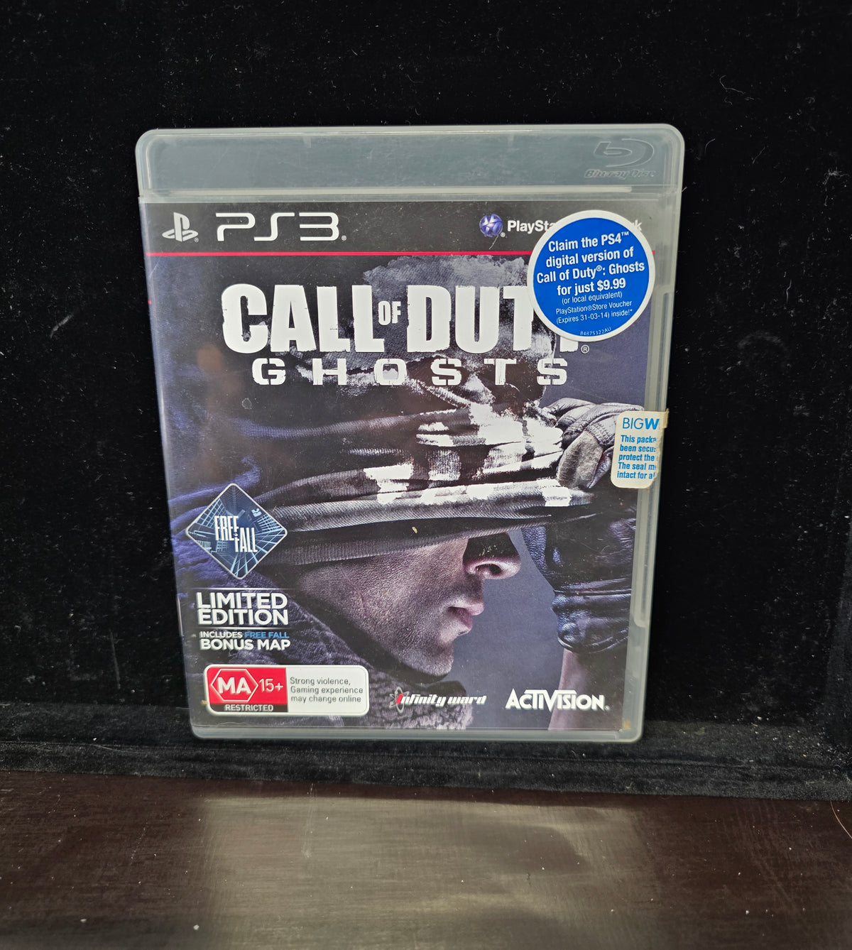 #P019 PS3 Call of Duty: Ghosts LIMITED EDITION w/ Free Fall Bonus Map – Complete CIB MA15+ Australia