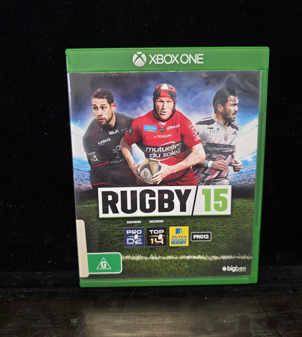 #P019 Xbox One Game – Rugby 15 (Bigben) PAL AUS – Complete in Case, G Rated Sports Rugby