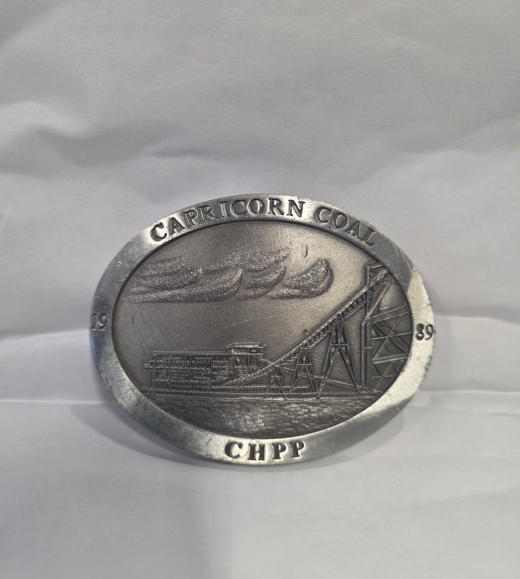 #P022 1989 Capricorn Coal CHPP #56 Limited Edition Fine Pewter Belt Buckle – Australia
