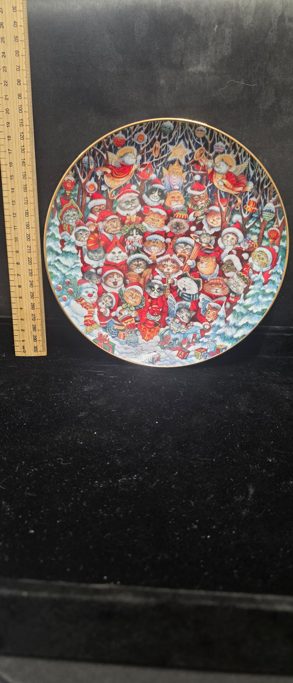 #P023 Franklin Mint “Santa Claws” Bill Bell Christmas Cats Limited Edition Collector Plate 🎄🐱
