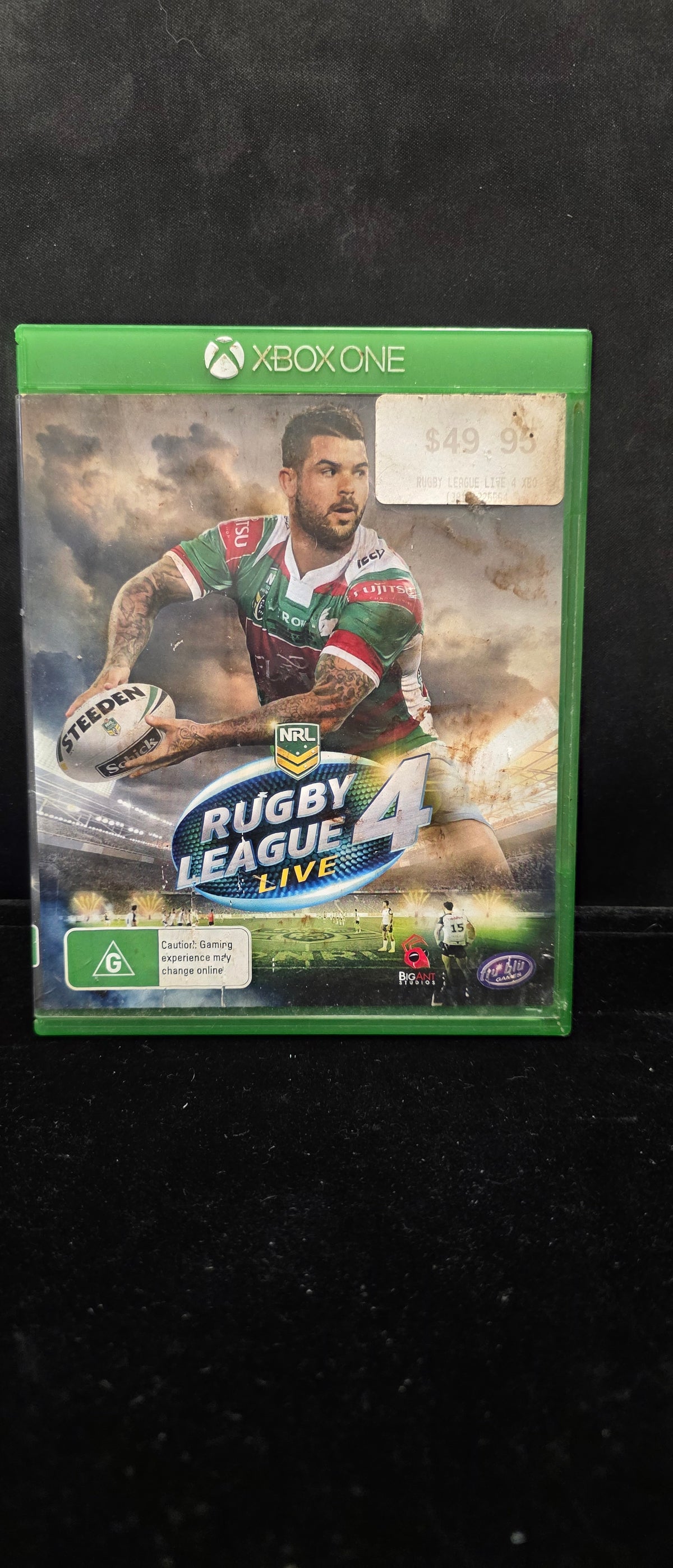 #P024 Xbox One “Rugby League Live 4” – PAL Australia, Complete Case & Artwork