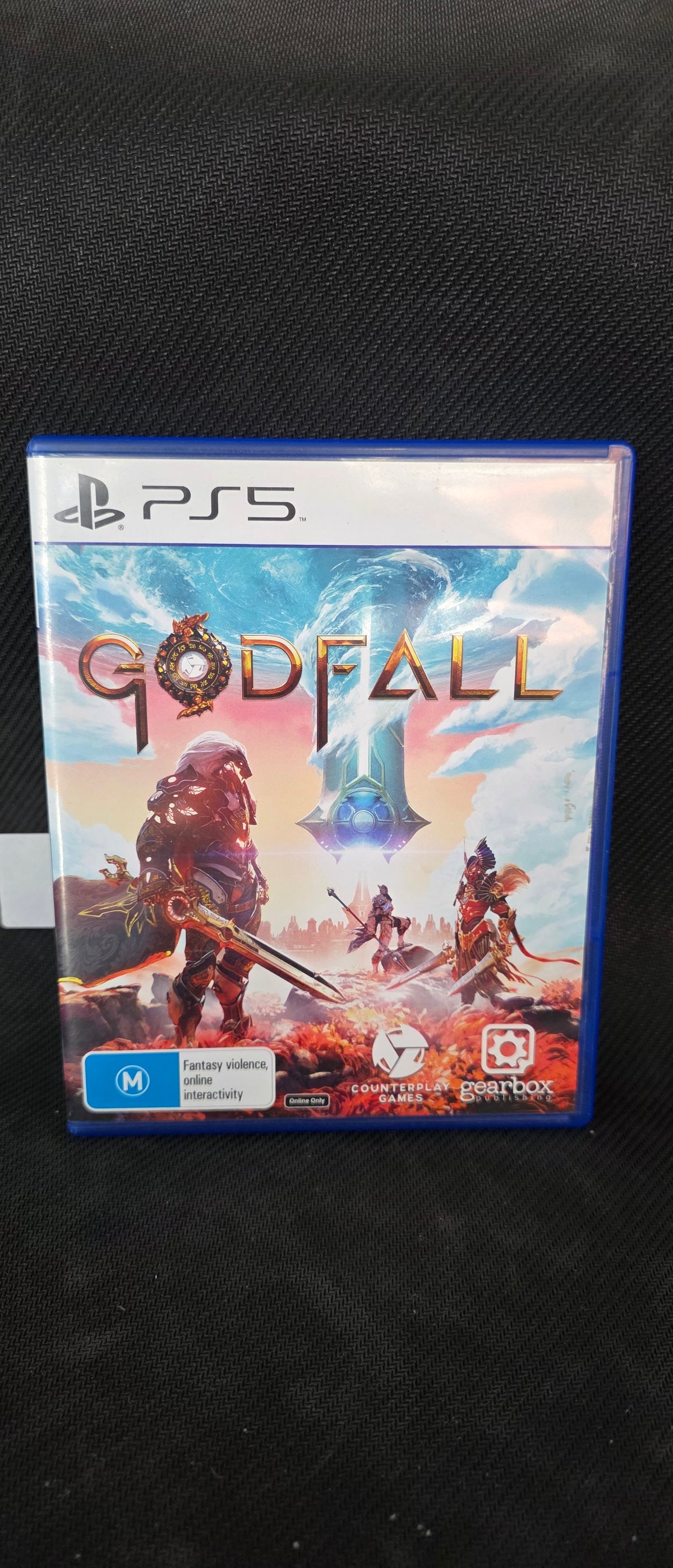 #P029 PS5 Godfall (AU M Rated) – Action RPG Looter-Slasher – Complete in Case