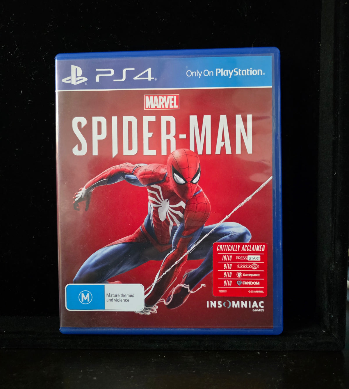 #P027 PS4 Marvel’s Spider-Man (AU Release) – Complete Case & Insert, Only on PlayStation Exclusive