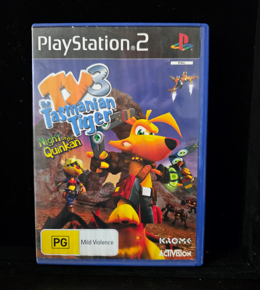 #P027 Ty the Tasmanian Tiger 3: Night of the Quinkan (Sony PS2, PAL) – Original Case, PG Rated