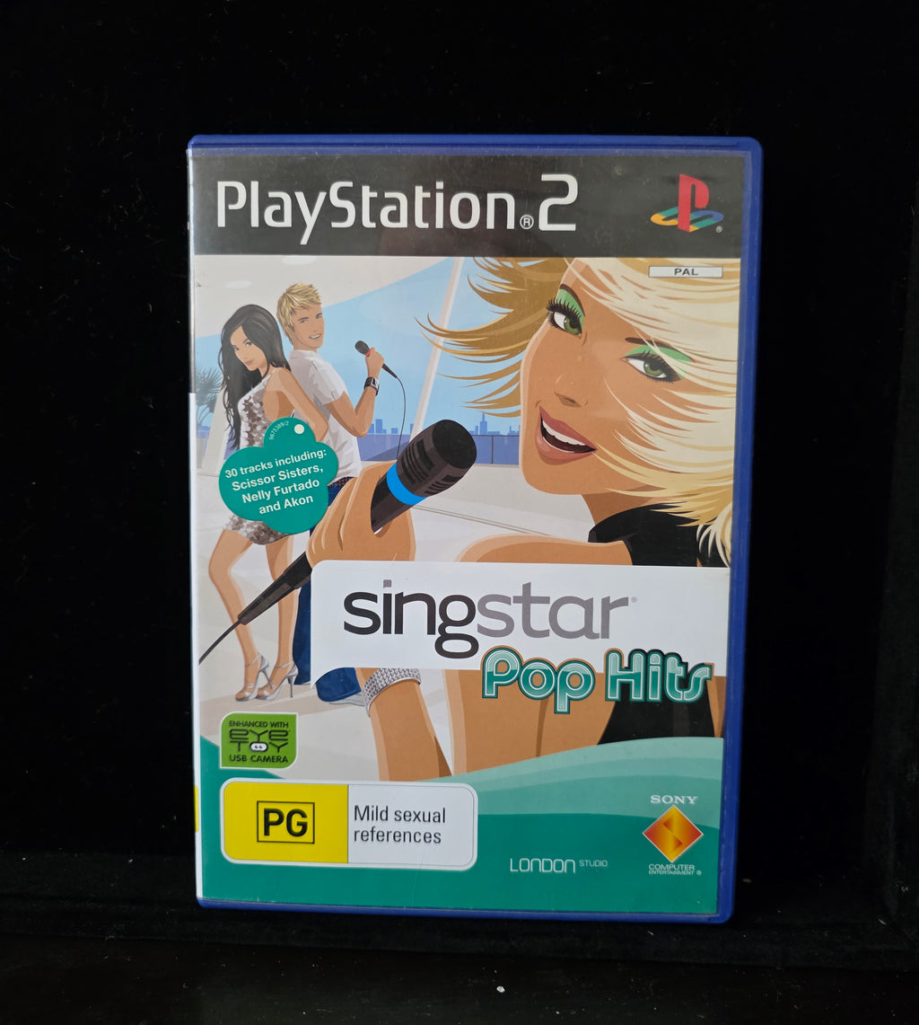 #P027 PS2 SingStar Pop Hits (PAL) • 30 Track Karaoke Party Game