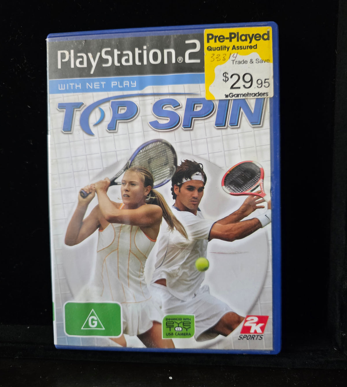 #P027 Top Spin (Sony PlayStation 2, PS2) Complete CIB PAL Tennis Game