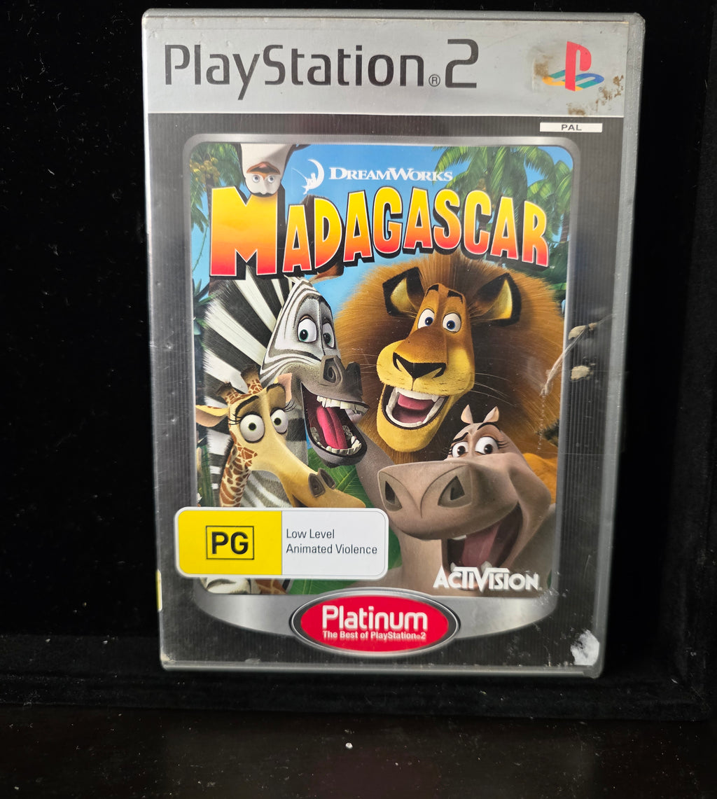 #P028 PS2 Madagascar Platinum (PAL) – DreamWorks / Activision – Complete Australian Release, PG Rated