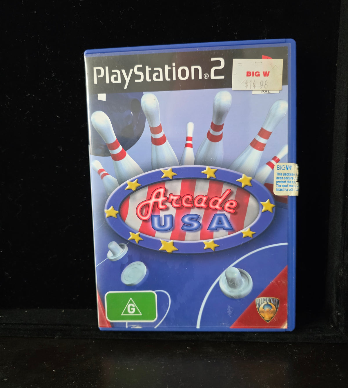 #P028 PlayStation 2 **Arcade USA** (PAL, Phoenix Games) – Cased PS2 Game, G Rated, Big W AU Release