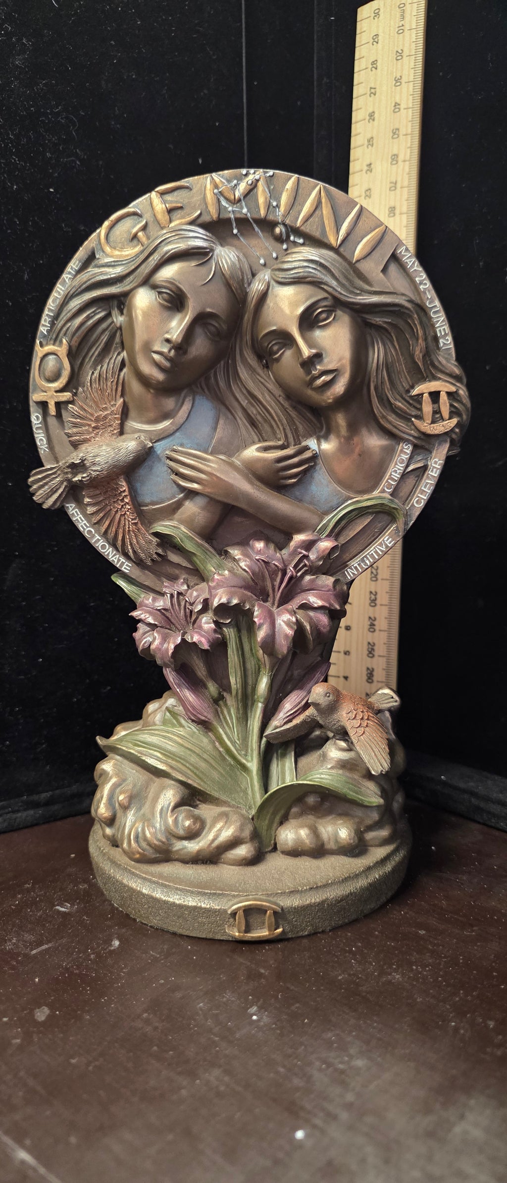 #P029 Gemini Zodiac Twins Figurine Statue – Astrology Home Décor, May 22–June 21
