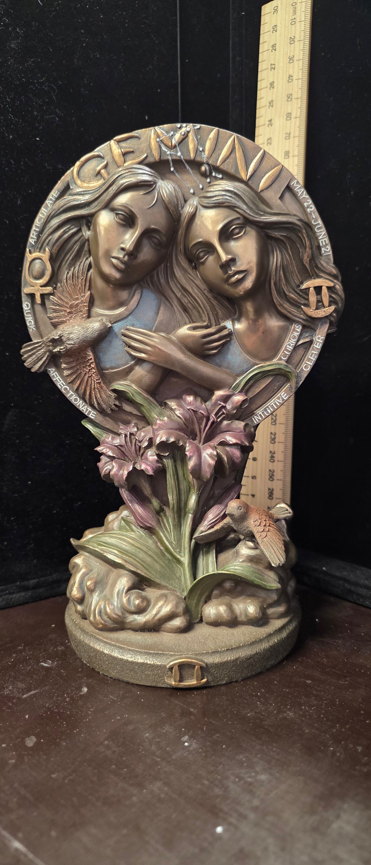 #P029 Gemini Zodiac Twins Figurine Statue – Astrology Home Décor, May 22–June 21