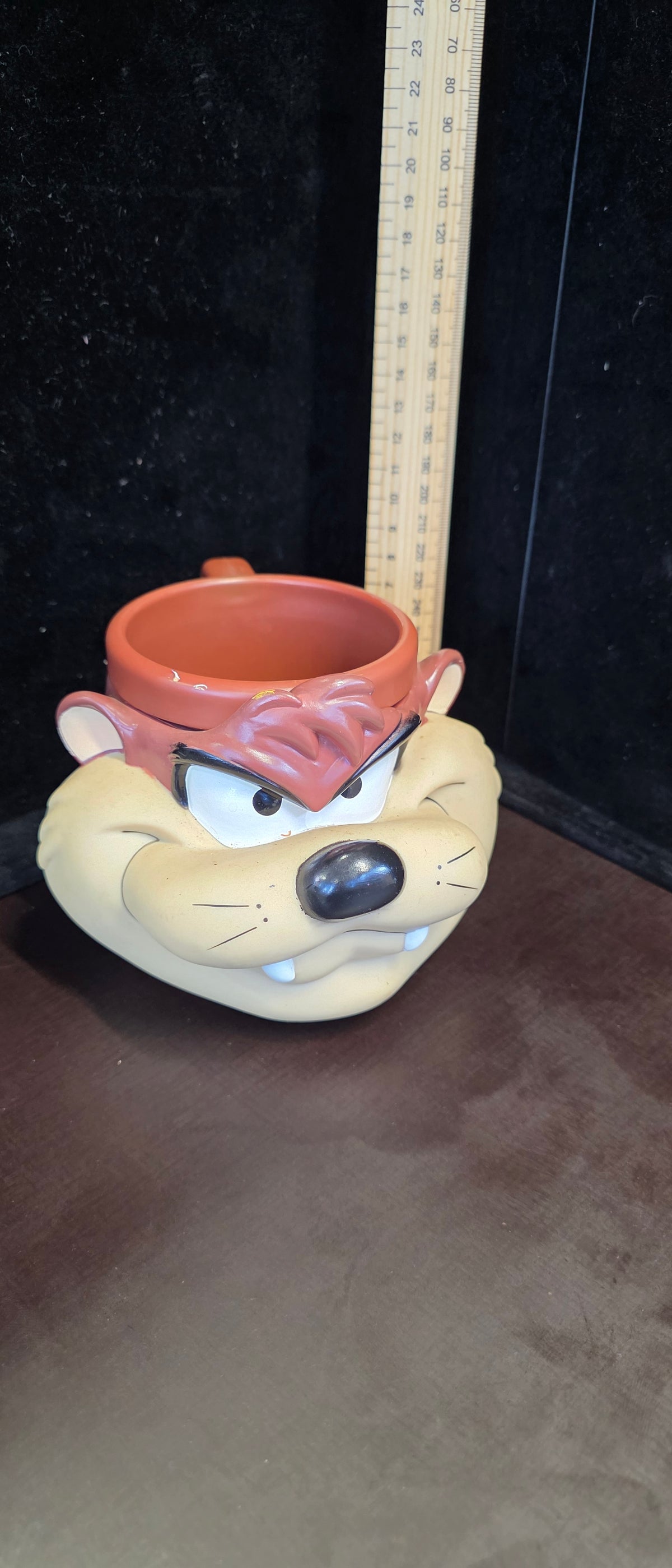 #P029 Vintage 1992 Looney Tunes Taz (Tasmanian Devil) 3D Character Mug Cup