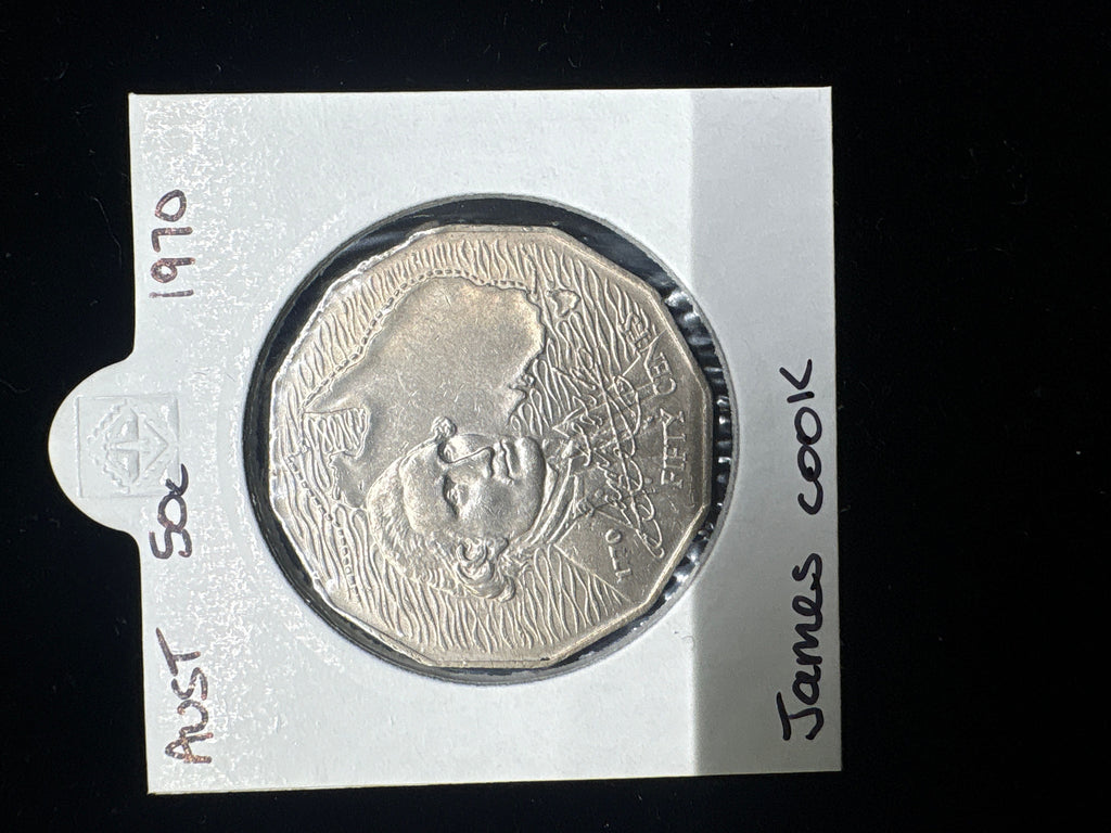 #M102 1970 Australia 50c Captain James Cook Commemorative Coin (Circulated)