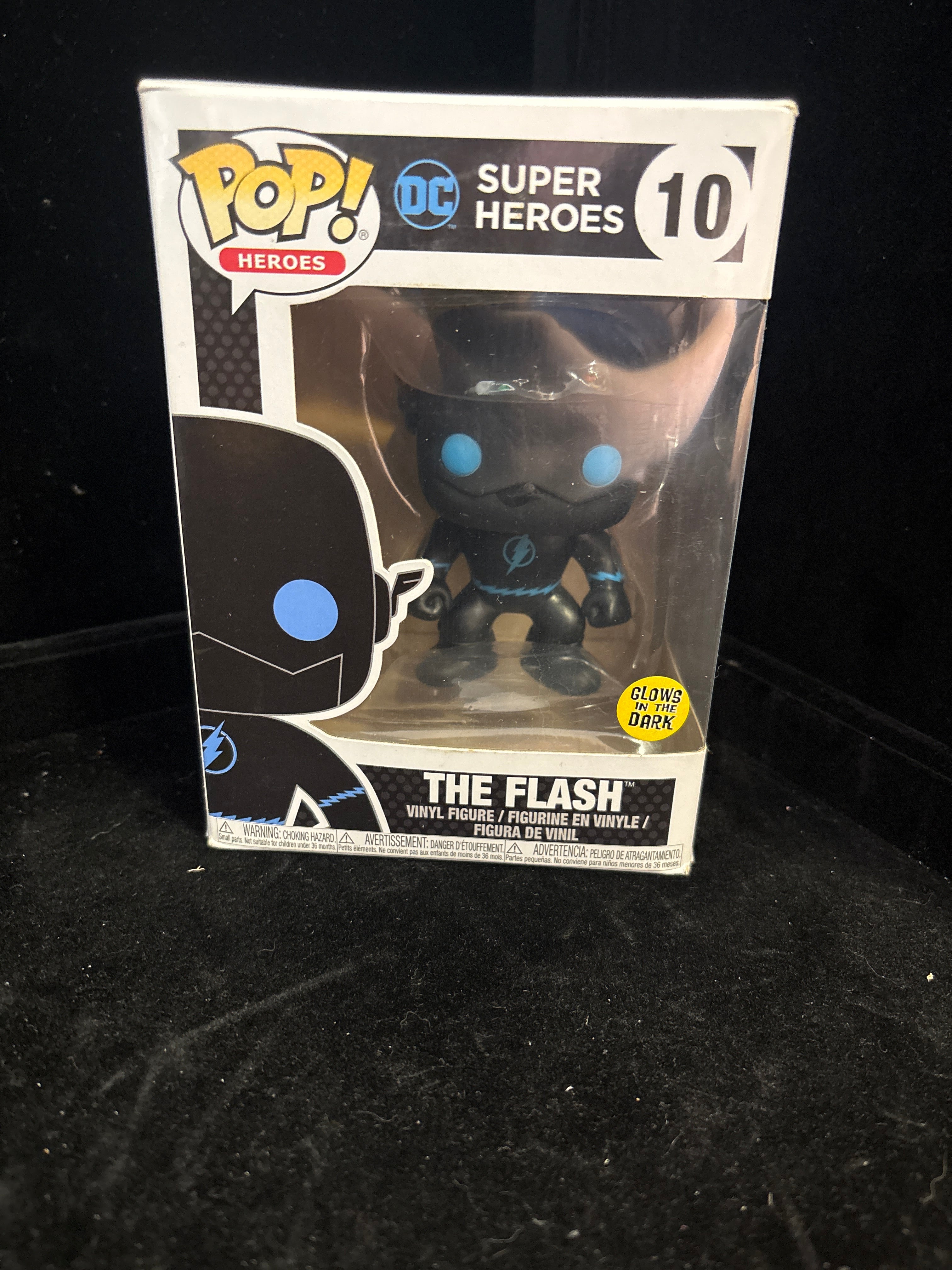 #P006 Funko Pop Heroes #10 The Flash (Black Suit) Glow‑in‑the‑Dark – DC Super Heroes