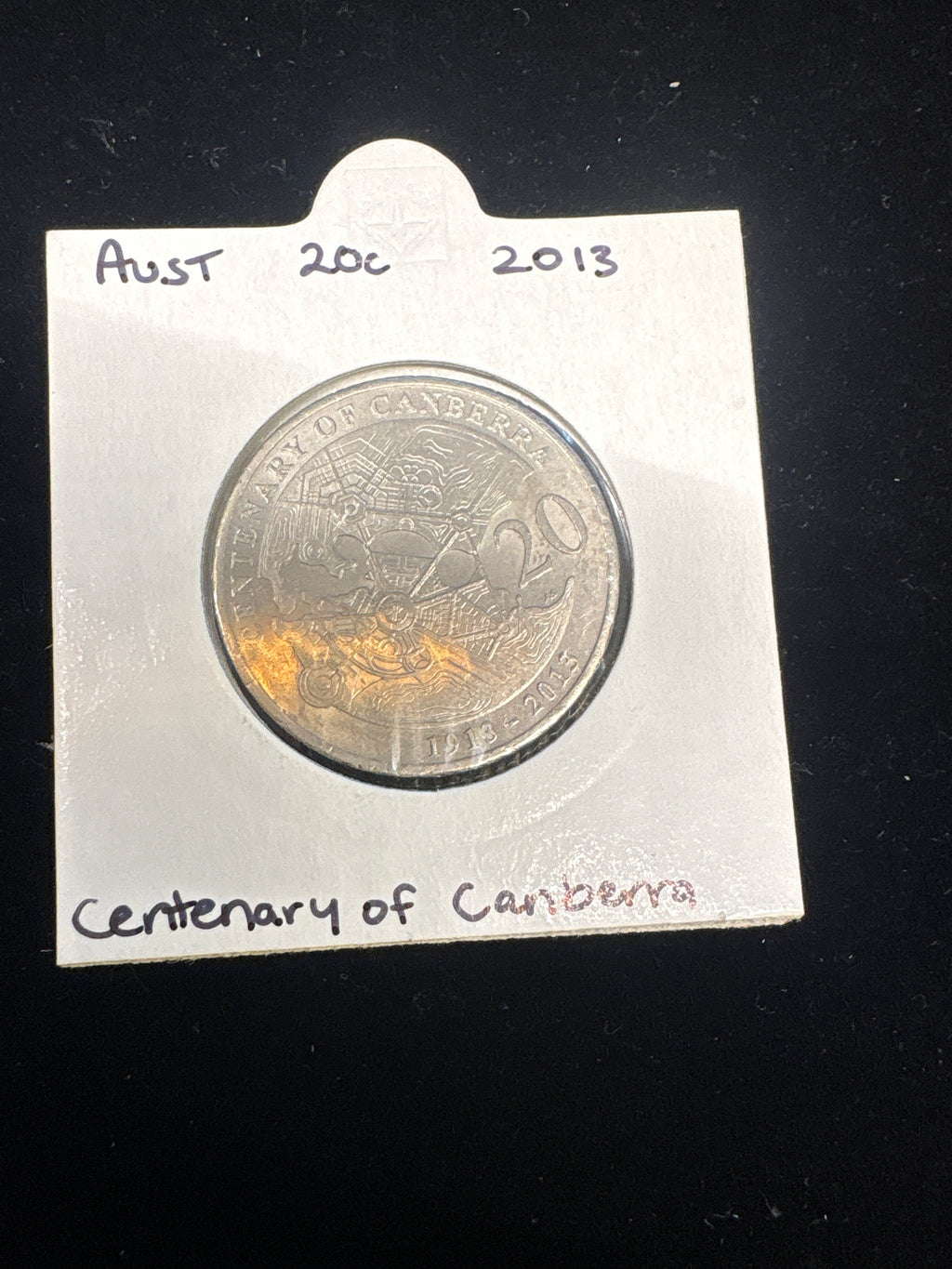 #M206 2013 Australia 20c Centenary of Canberra Commemorative Coin (Circulated)
