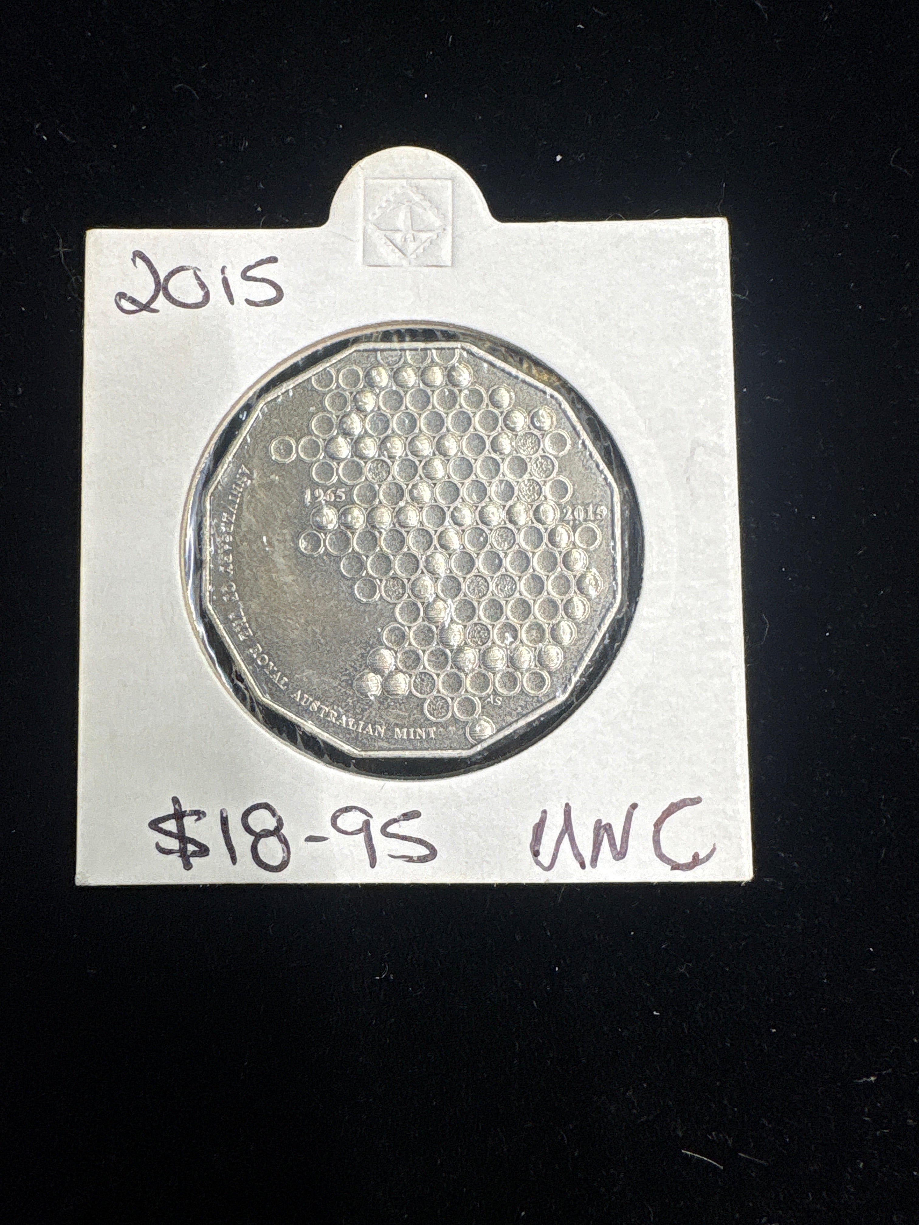 #M135 2015 Australia 50c – Royal Australian Mint 50th Anniversary UNC Coin