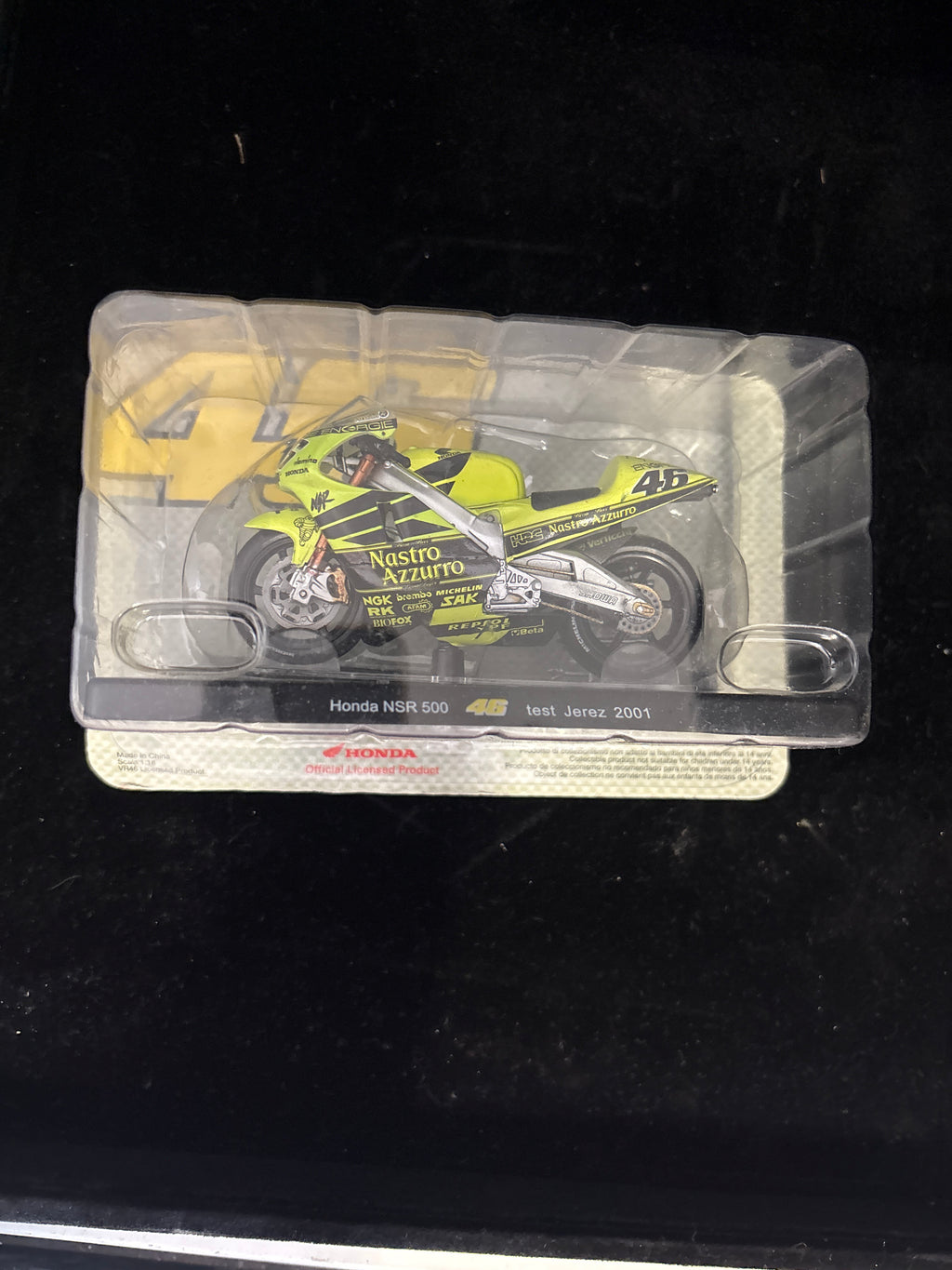 #P003 Honda NSR 500 “Test Jerez 2001” Die‑Cast Model – Nastro Azzurro Livery (Sealed)