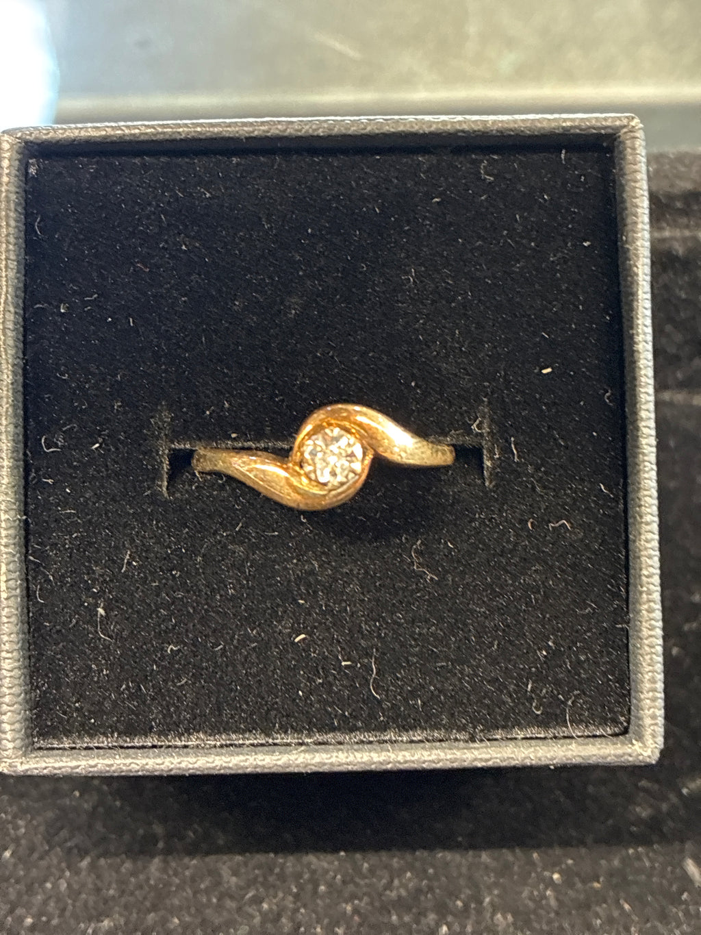 #R7 9ct Gold Diamond Ring – Size 14, 1.5g, 1.5ct Stone