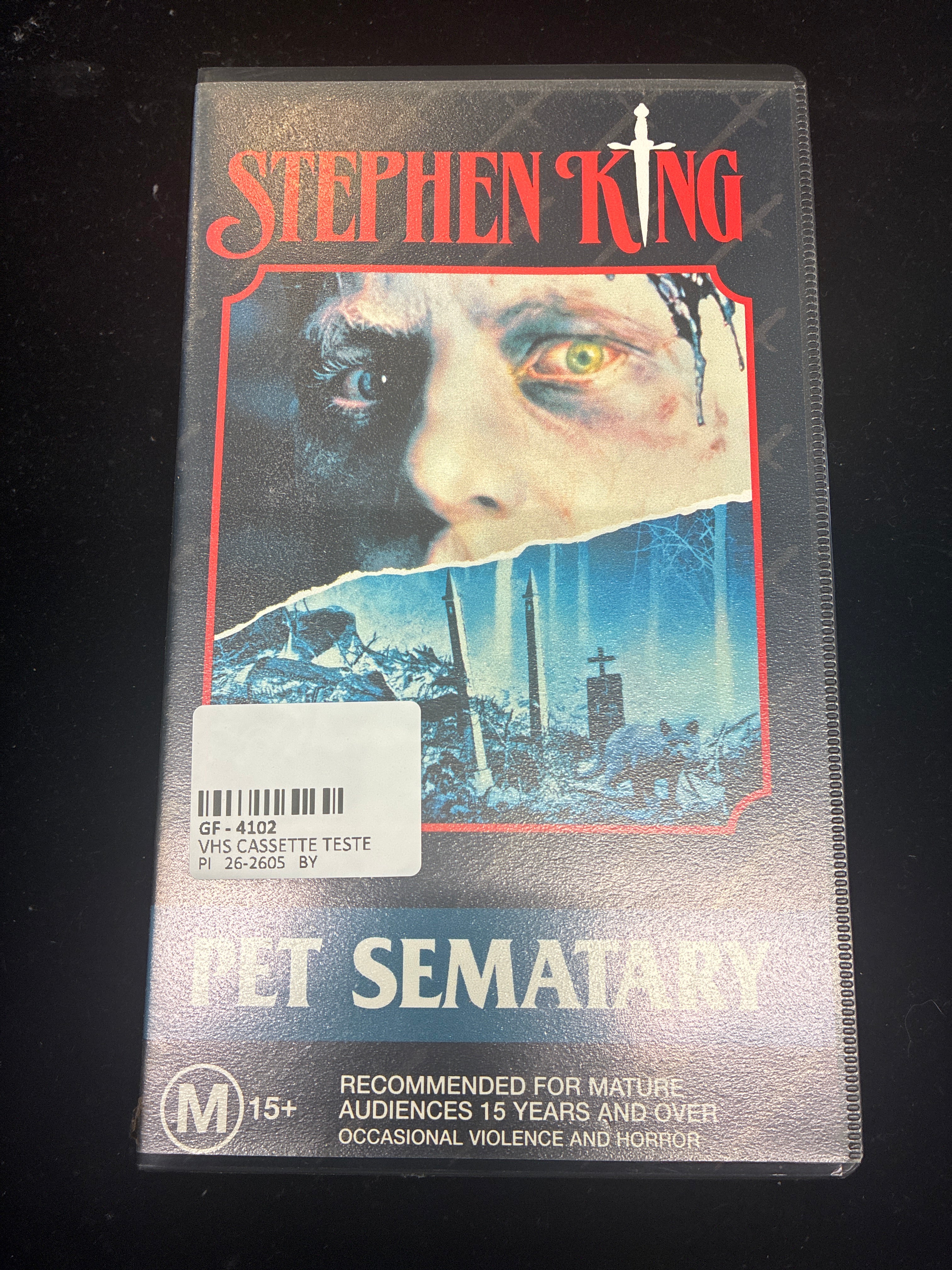 #PO14  Stephen King *Pet Sematary* Vintage VHS (Time‑Life Video, 1995) M‑Rated Horror Classic