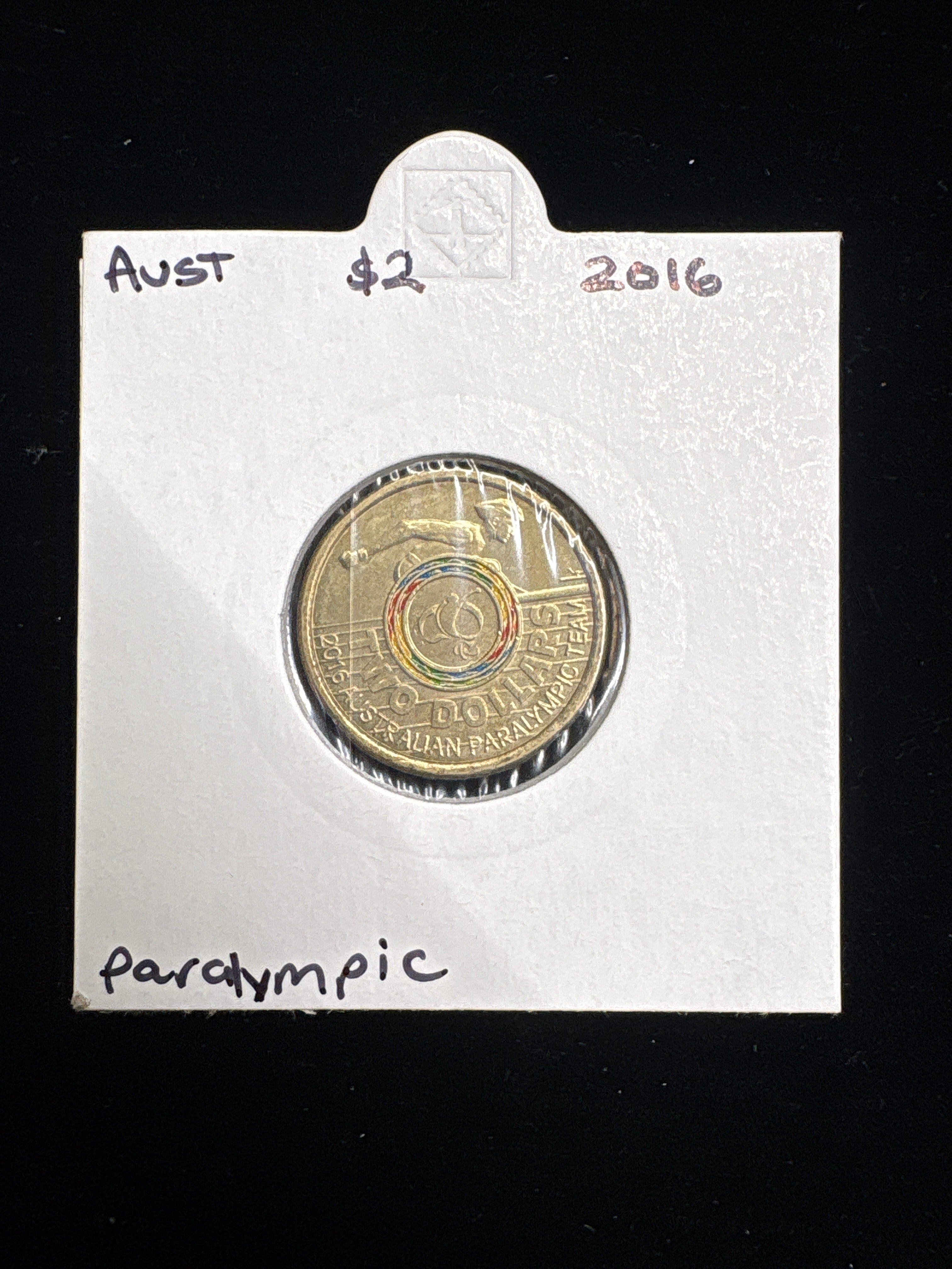 #M161 2016 Australia $2 Coloured Paralympic Coin – Limited Circulation Release