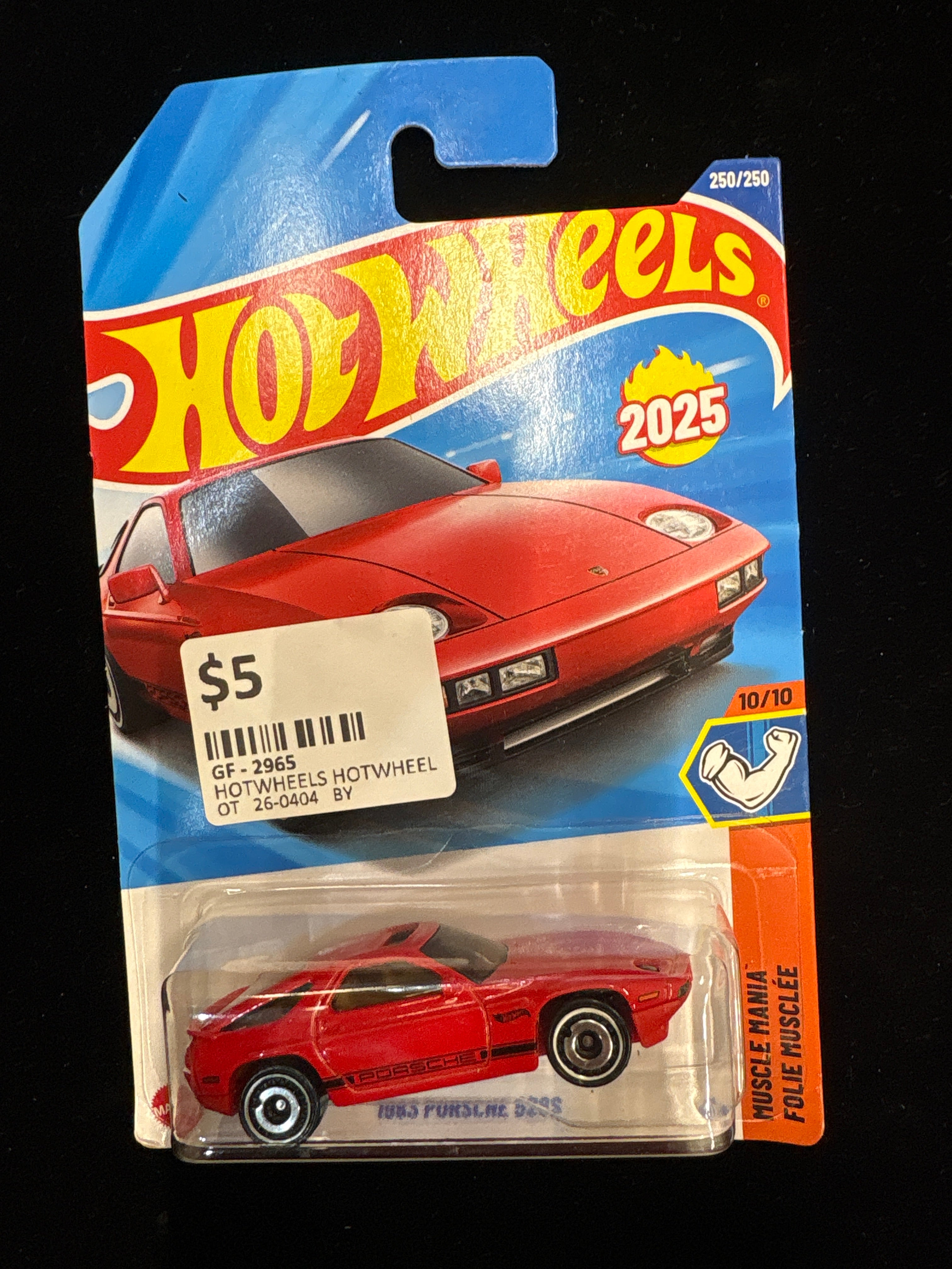 #2965 Hot Wheels 1983 Porsche 928S – 2025 Muscle Mania 10/10 (250/250) Red Collectible Car