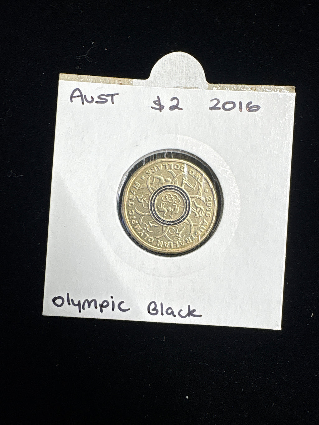 #M159 2016 Australia $2 Olympic “Black Ring” Commemorative Coin (Circulated)