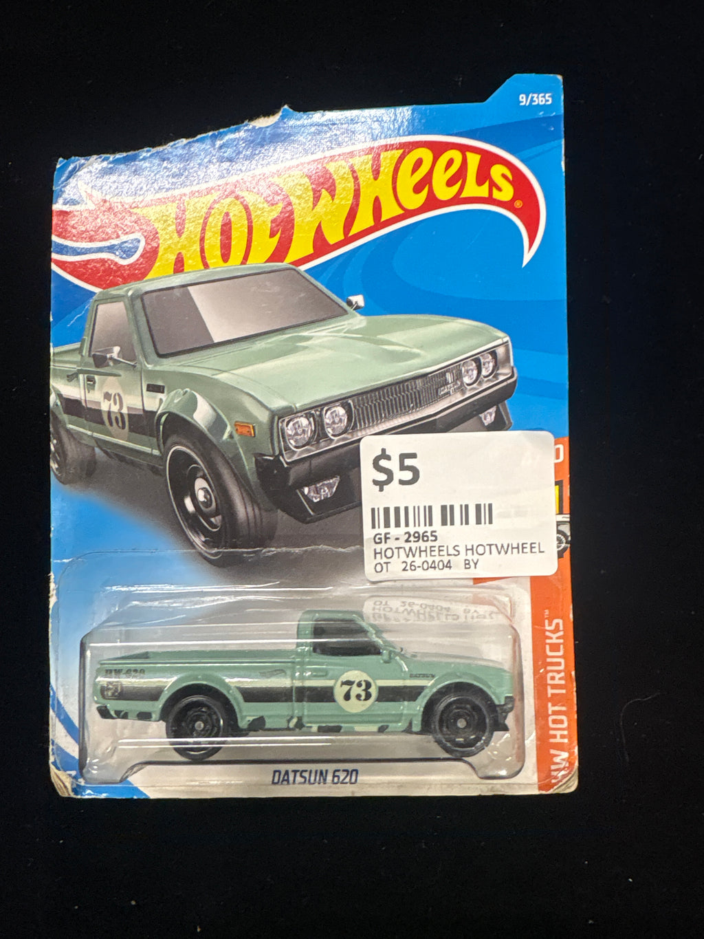 #2965 Hot Wheels Datsun 620 • HW Hot Trucks • 9/365 • 4/10 • Green Pickup Truck