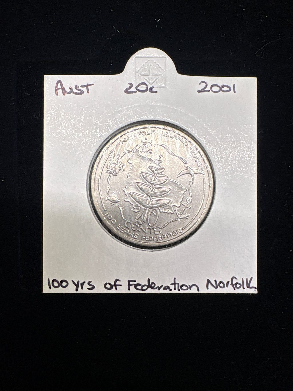 #M178 2001 Australia Norfolk Island 20c – 100 Years of Federation Commemorative Coin