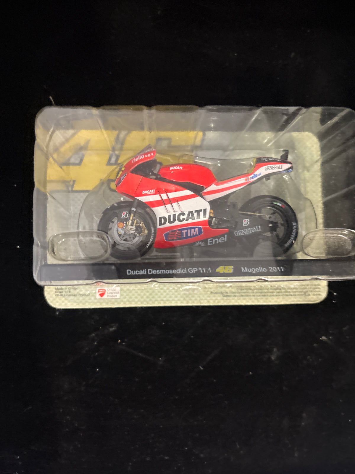 #P003 Ducati Desmosedici GP11.1 Mugello 2011 Die‑Cast Motorcycle Model (1:? Scale) in Blister Pack
