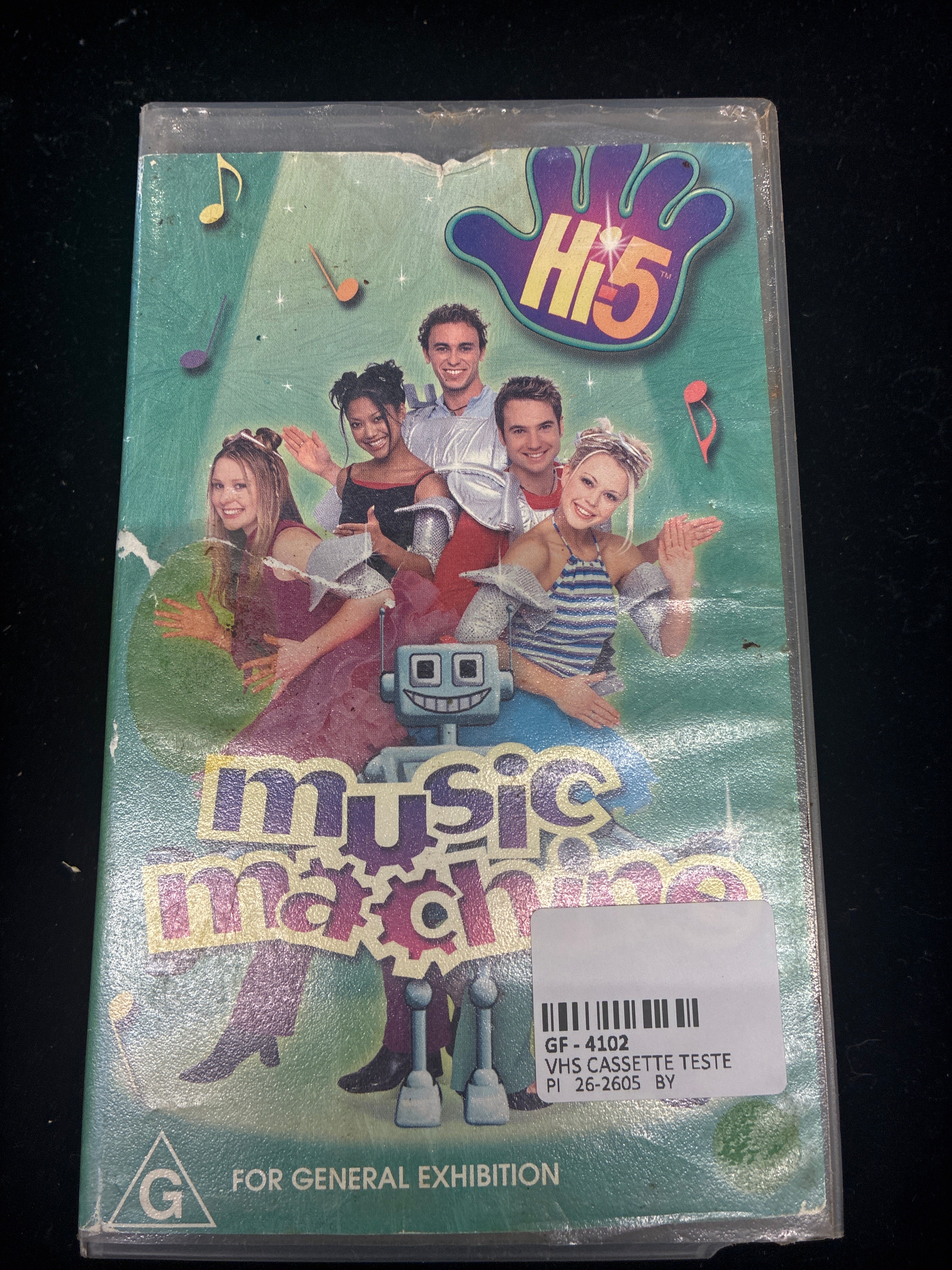 #PO14  Hi‑5 Music Machine Vintage VHS Tape (2000, Kids Music, G Rated)