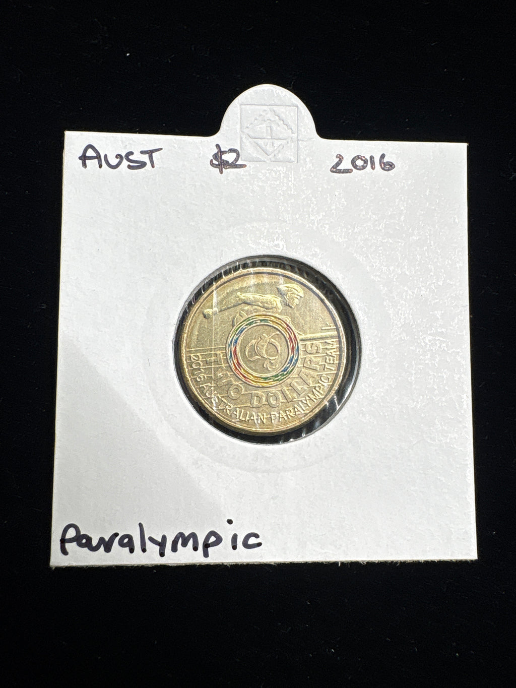 #M162 2016 Australia $2 Coloured Paralympic Team Coin – Nice Condition!
