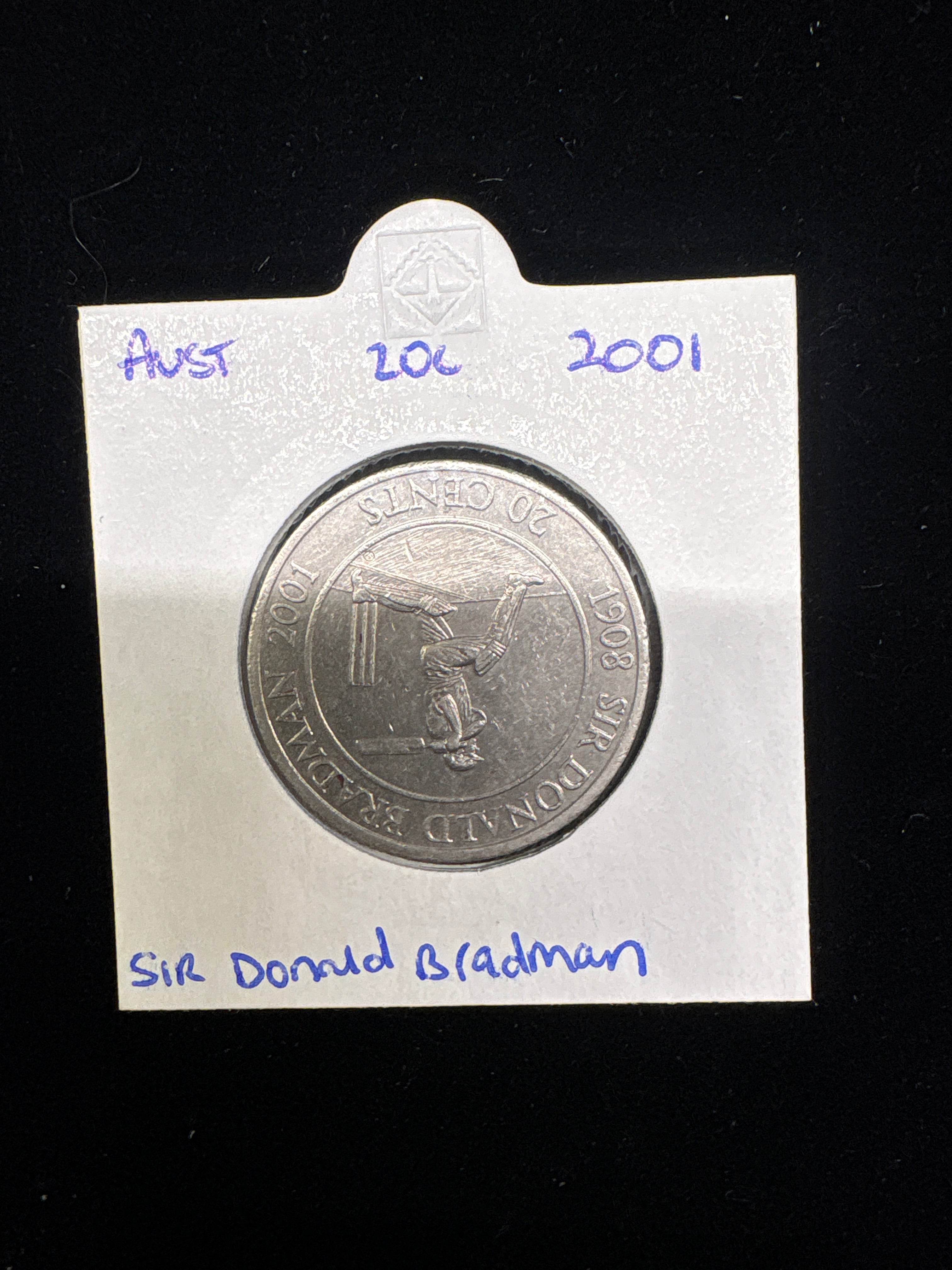 #M190 2001 Australia 20c Sir Donald Bradman Commemorative Coin