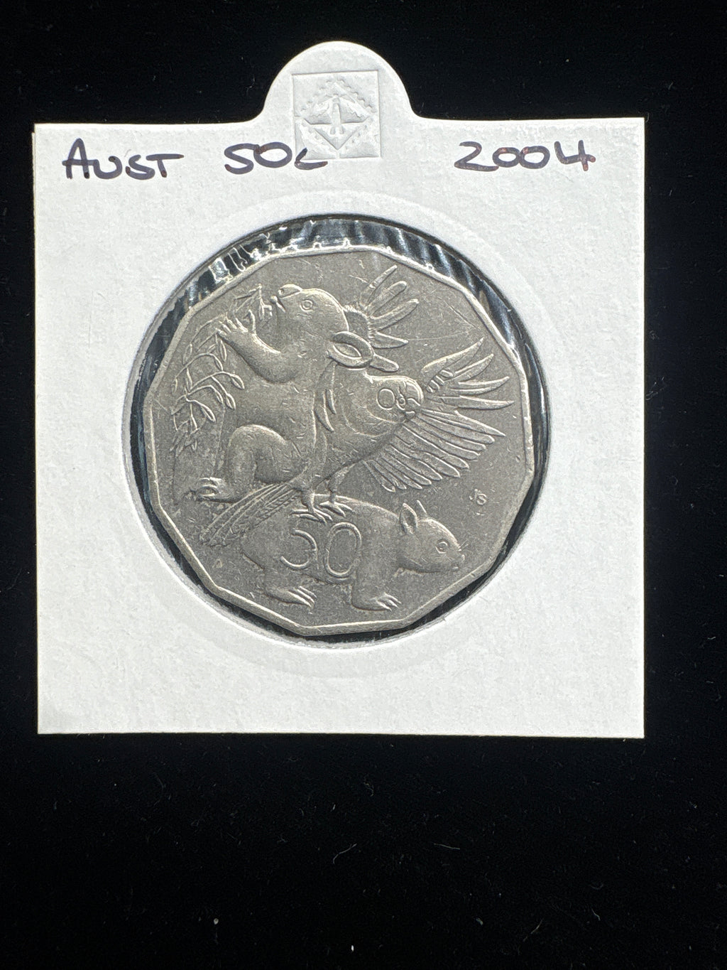 #M122 2004 Australia 50c – Student Design Kangaroo & Cockatoo Circulating Coin