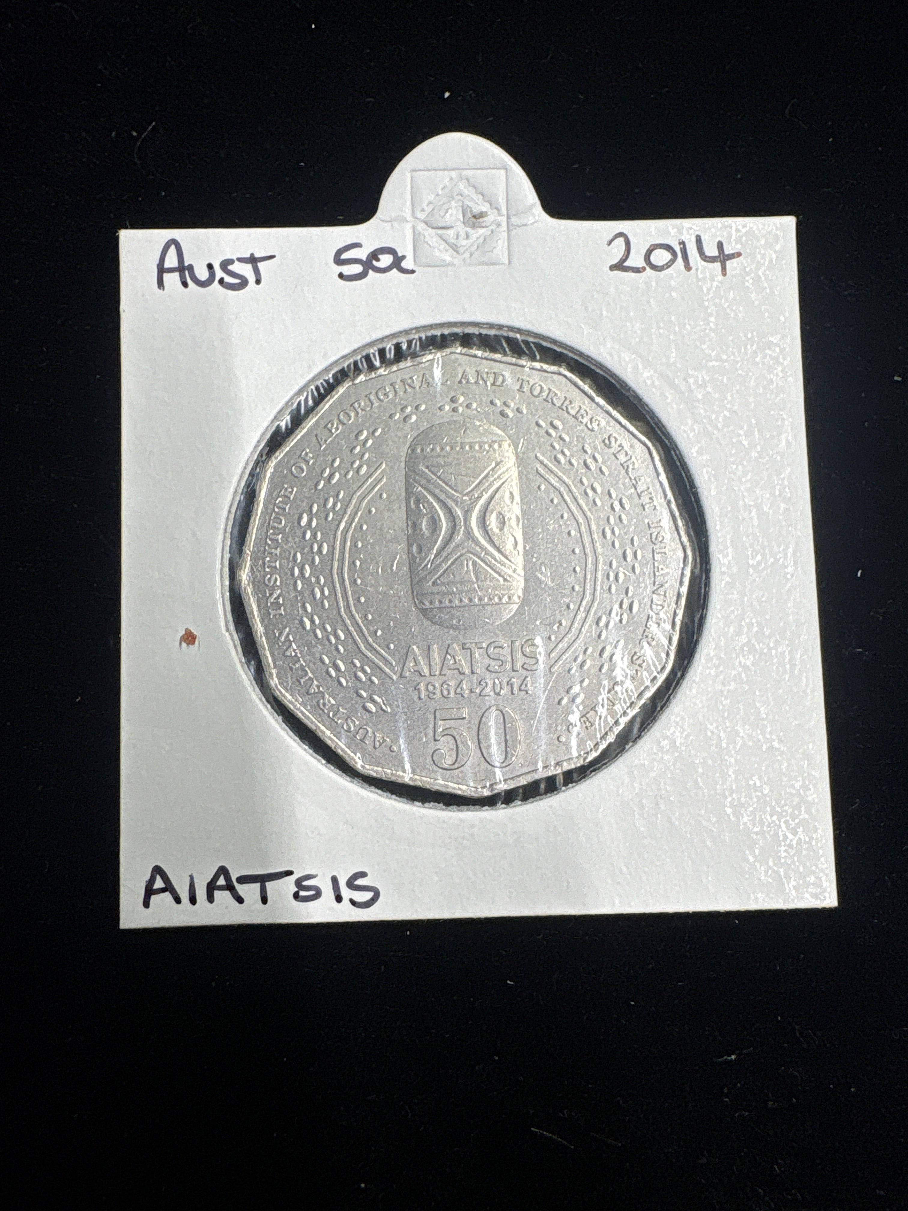 #M134 2014 Australia AIATSIS 50c Commemorative Coin (Circulated)